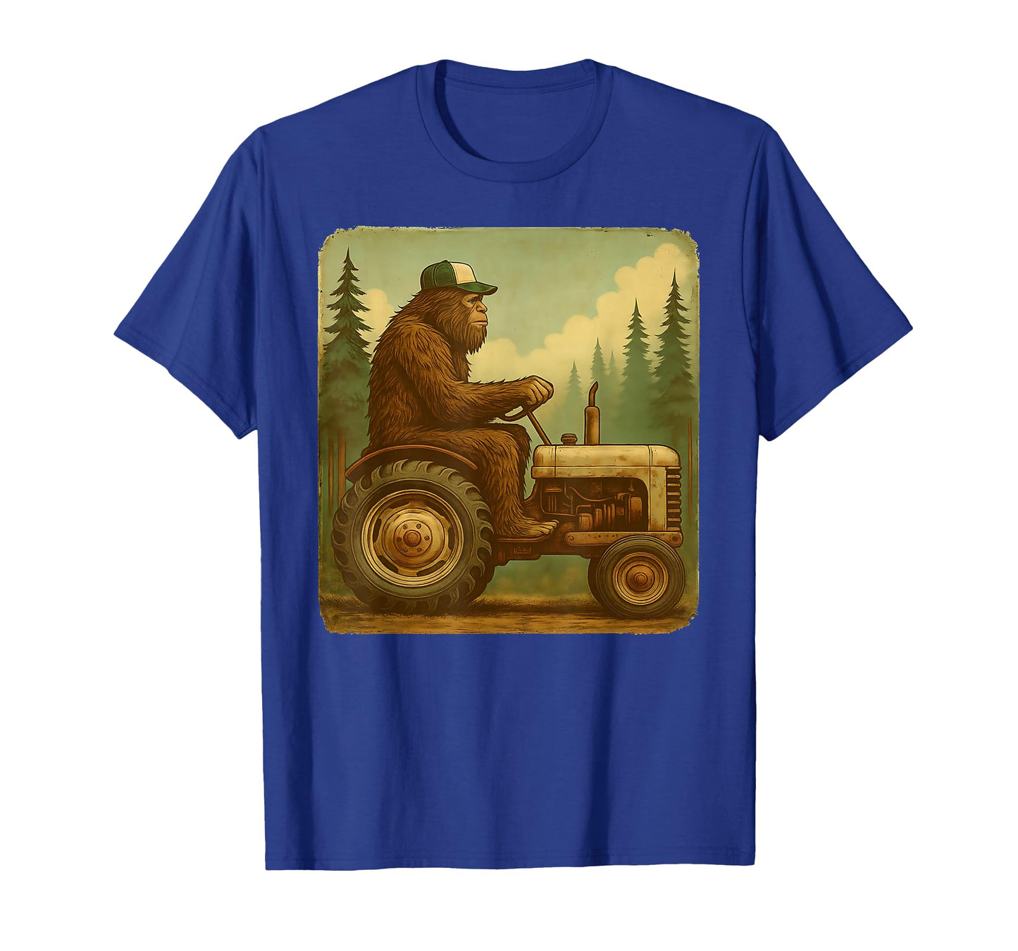 Bigfoot Tractor Farmer Design for Men Farming Farm Dad T-Shirt