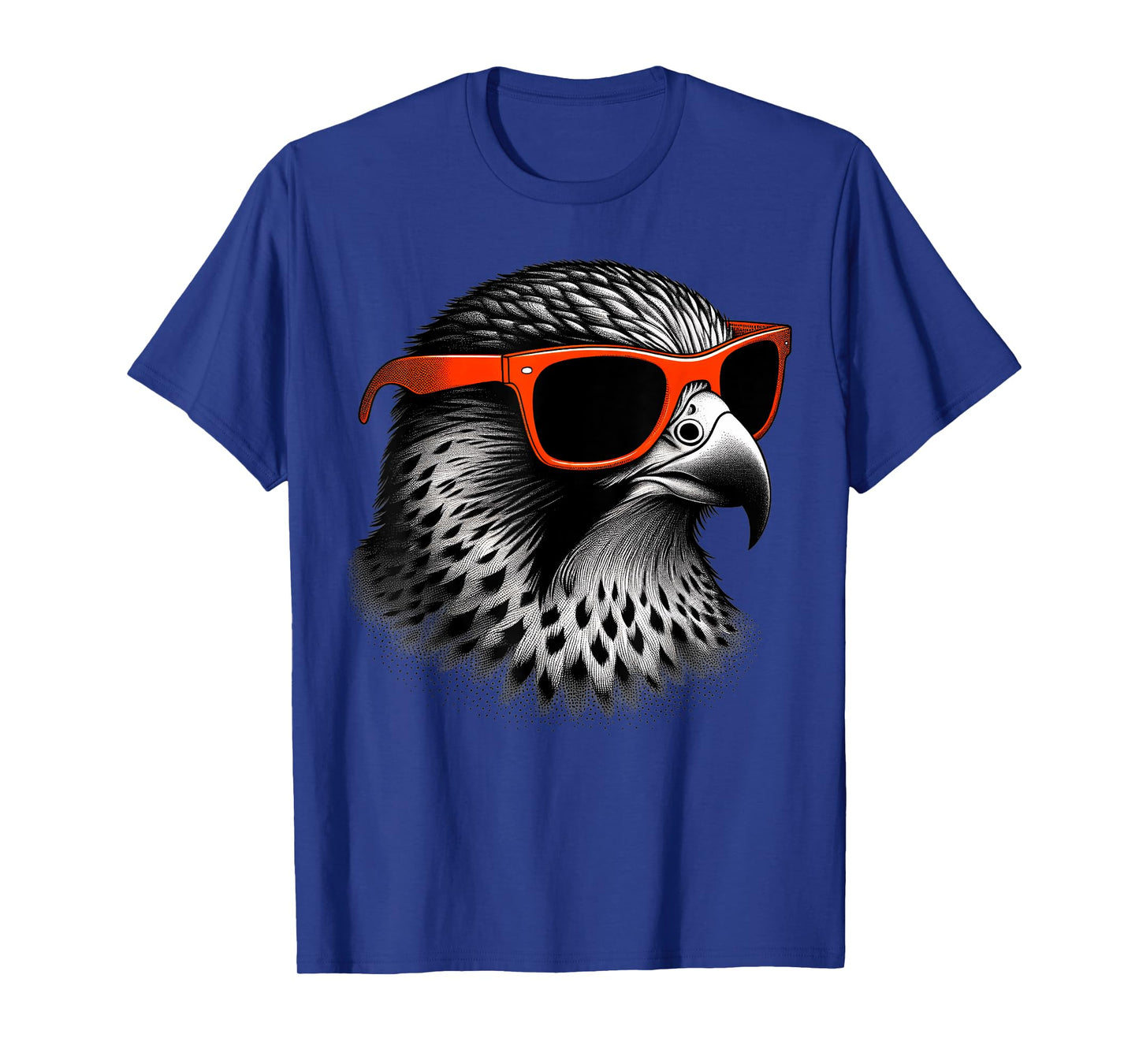 Cool Falcon Bird Wearing Sunglasses Graphic Art T-Shirt
