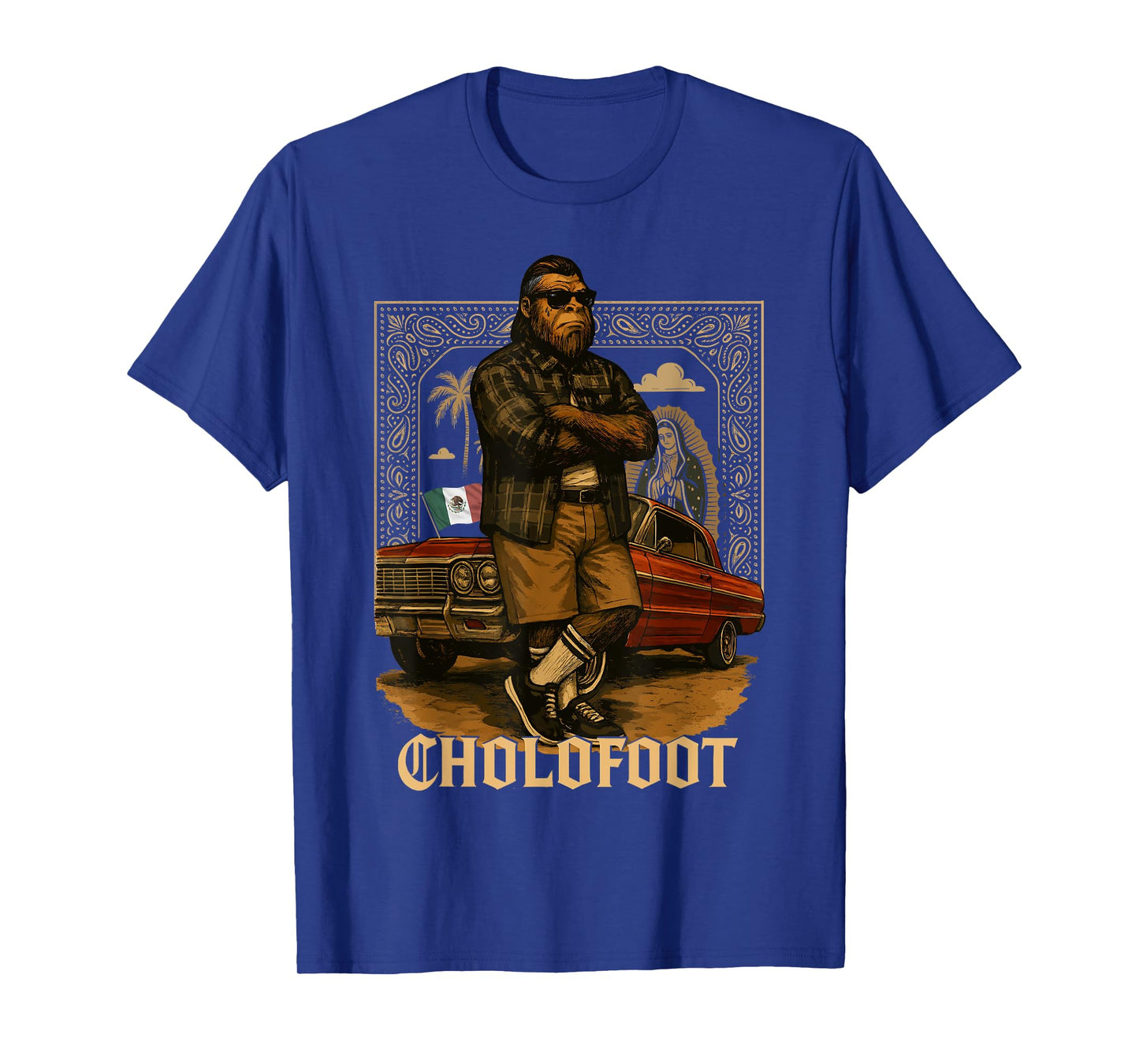 Funny Sasquatch Costume Cholofoot Chicano Mexican Bigfoot T-Shirt