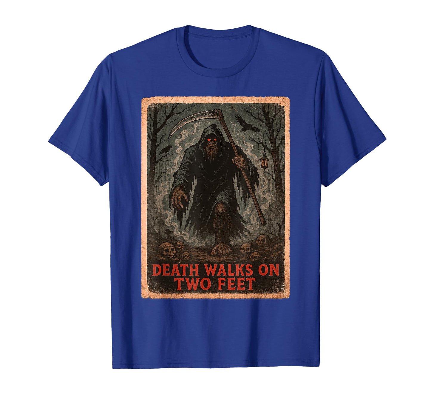 Grim Reaper Bigfoot - Funny Halloween Sasquatch Poster T-Shirt