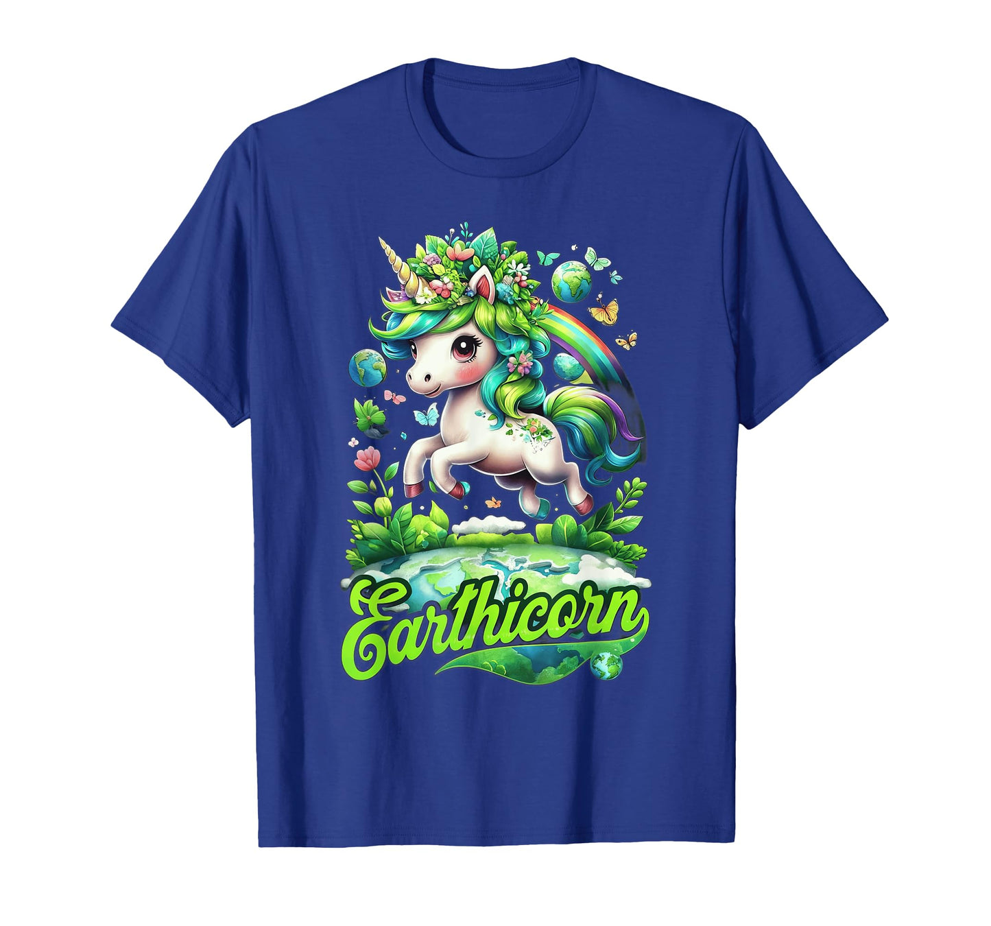 Earthicorn Unicorn Earth Day T-Shirt Kids Girls Go Green T-Shirt