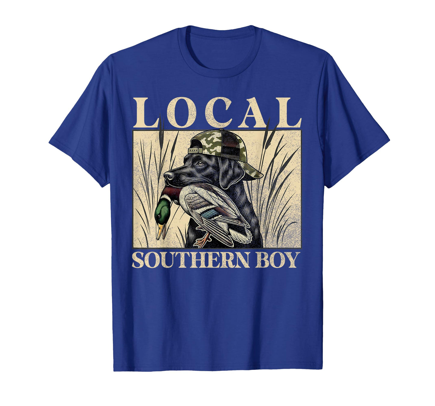 Local Southern Boy Duck Hunting Black Lab Outdoor Vintage T-Shirt
