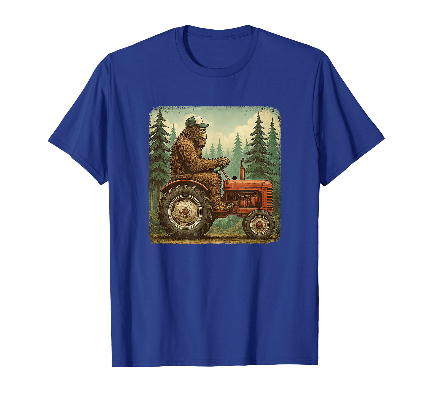 Funny Farmer Design Men Tractor Rancher Farm Dad Distressed T-Shirt