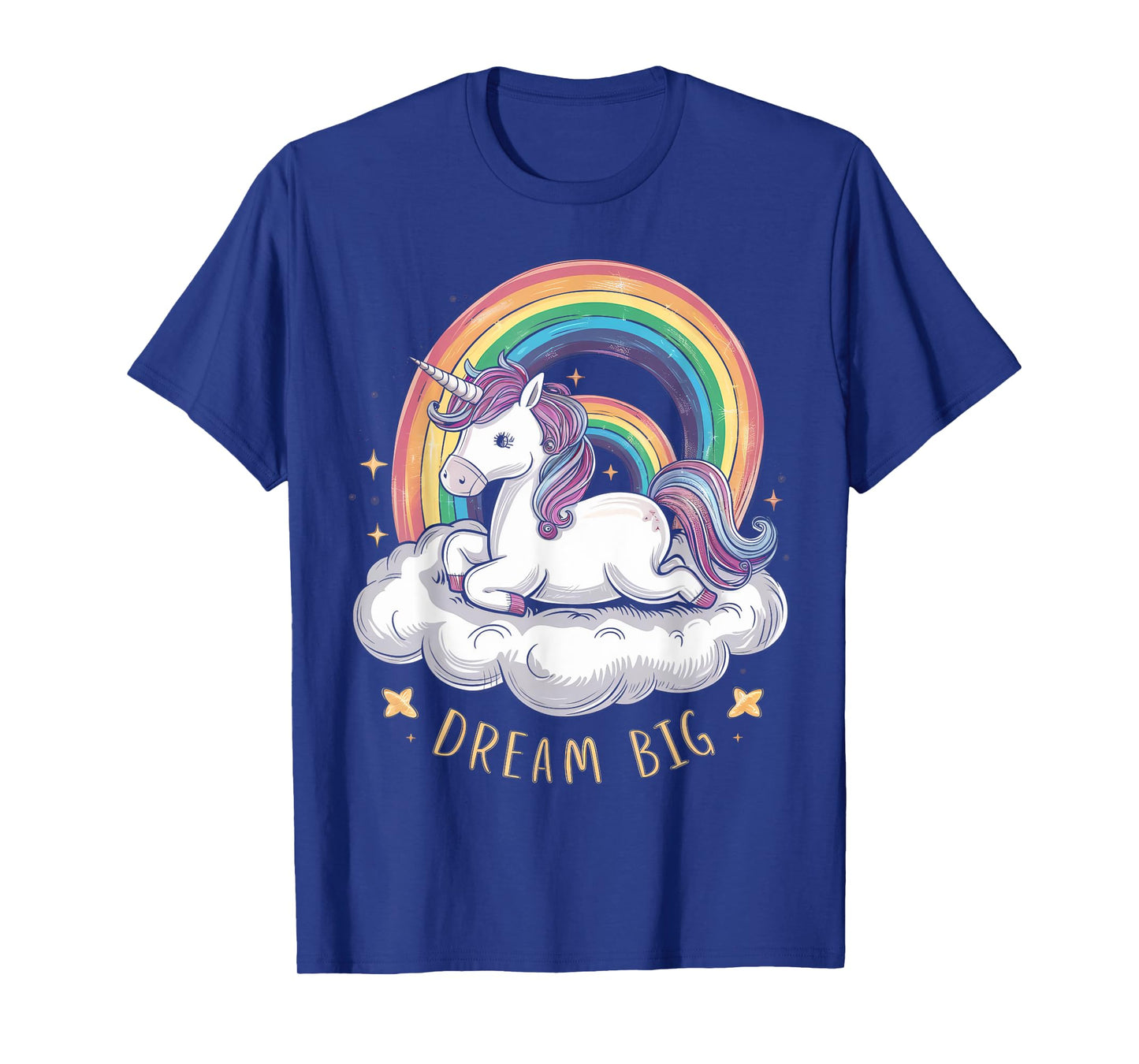 Cute Unicorn on Cloud Rainbow Dream Big for Unicorn Lovers T-Shirt