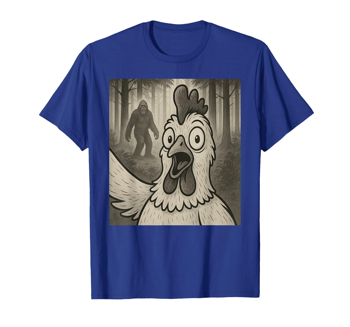Chicken Selfie With Bigfoot Sasquatch Funny T-Shirt