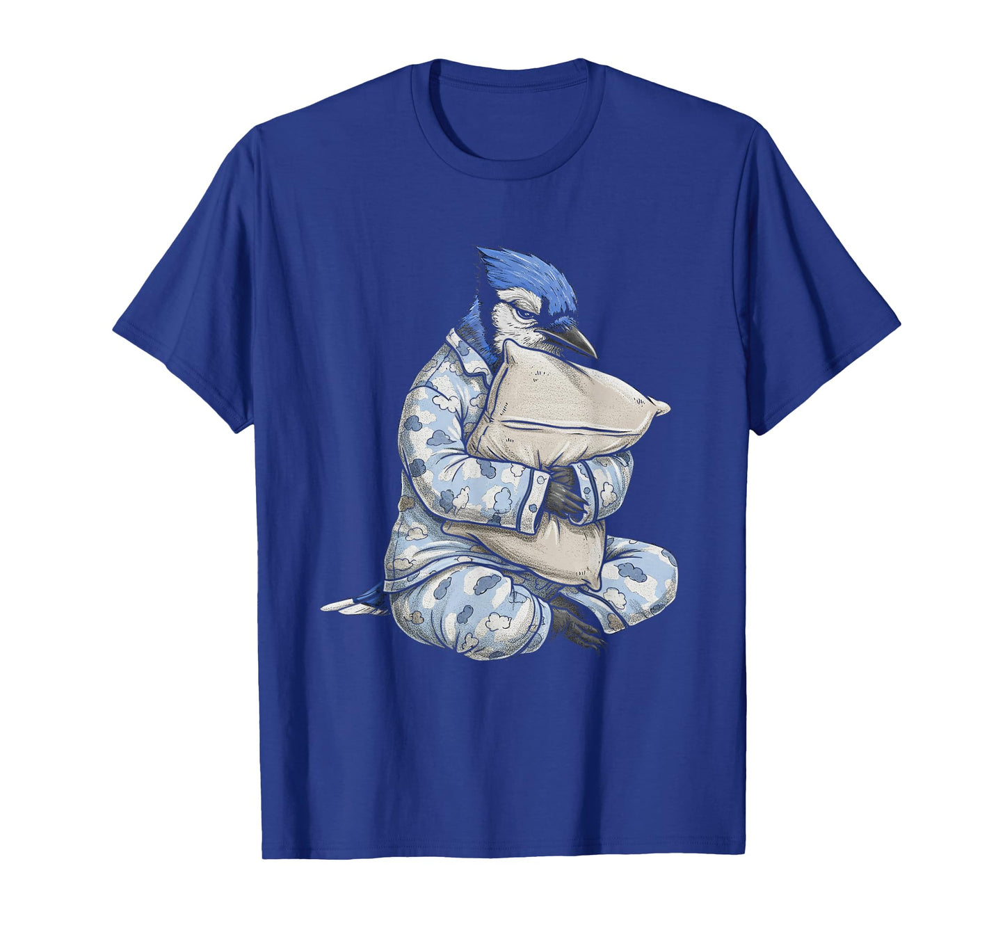 Funny Sleepy Blue Jay Bird Pajama Women Men And Kids T-Shirt