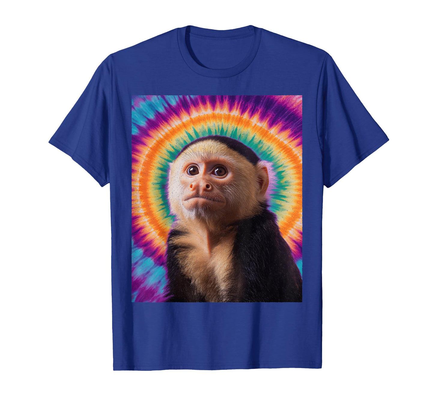 Tie-Dye Capuchin Monkey β Retro Hippie Funny Monkey T-Shirt