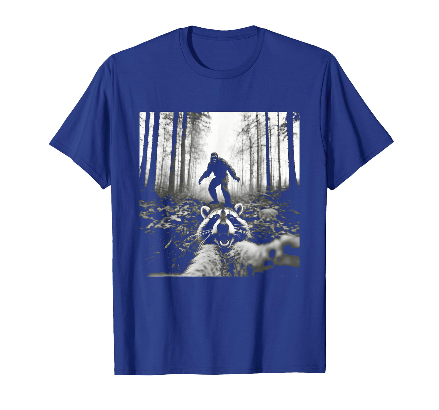 Funny Raccoon Selfie with Sasquatch Bigfoot T-Shirt
