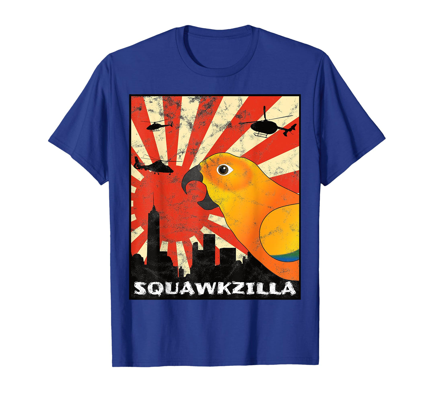 The Screaming Parrot Squawk Zilla Sun Conure Parrot Squawking Kawaii T-Shirt
