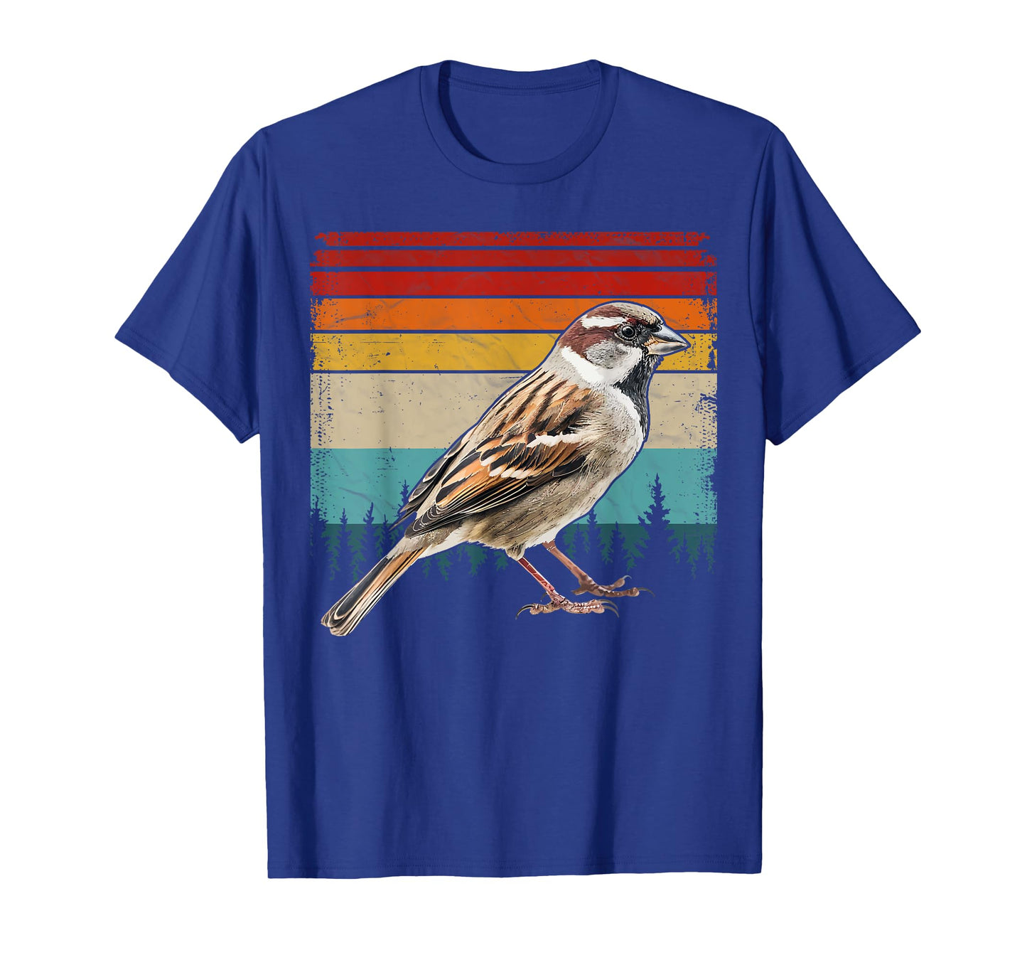 Sparrow Vintage Distressed Retro Style Cool Sparrow Bird T-Shirt