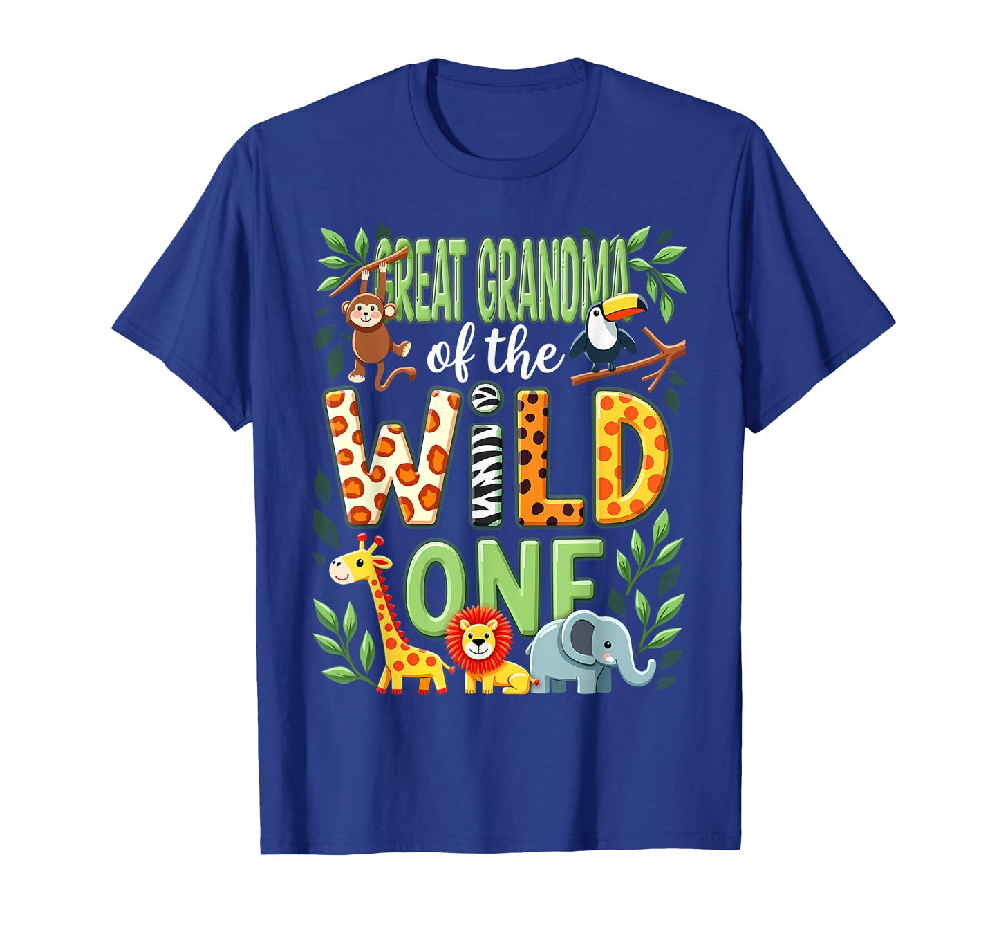 1st Birthday Safari Zoo Great Grandma Of The Wild One T-Shirt