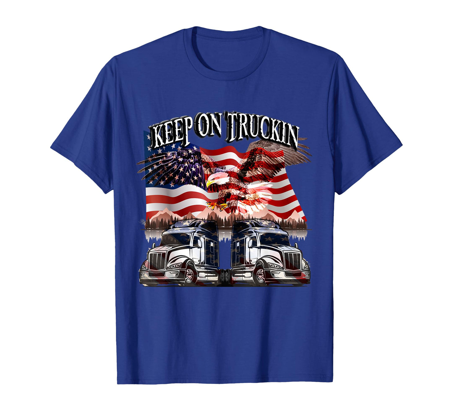 Keep on Truckin. Eagle USA Flag Design T-Shirt