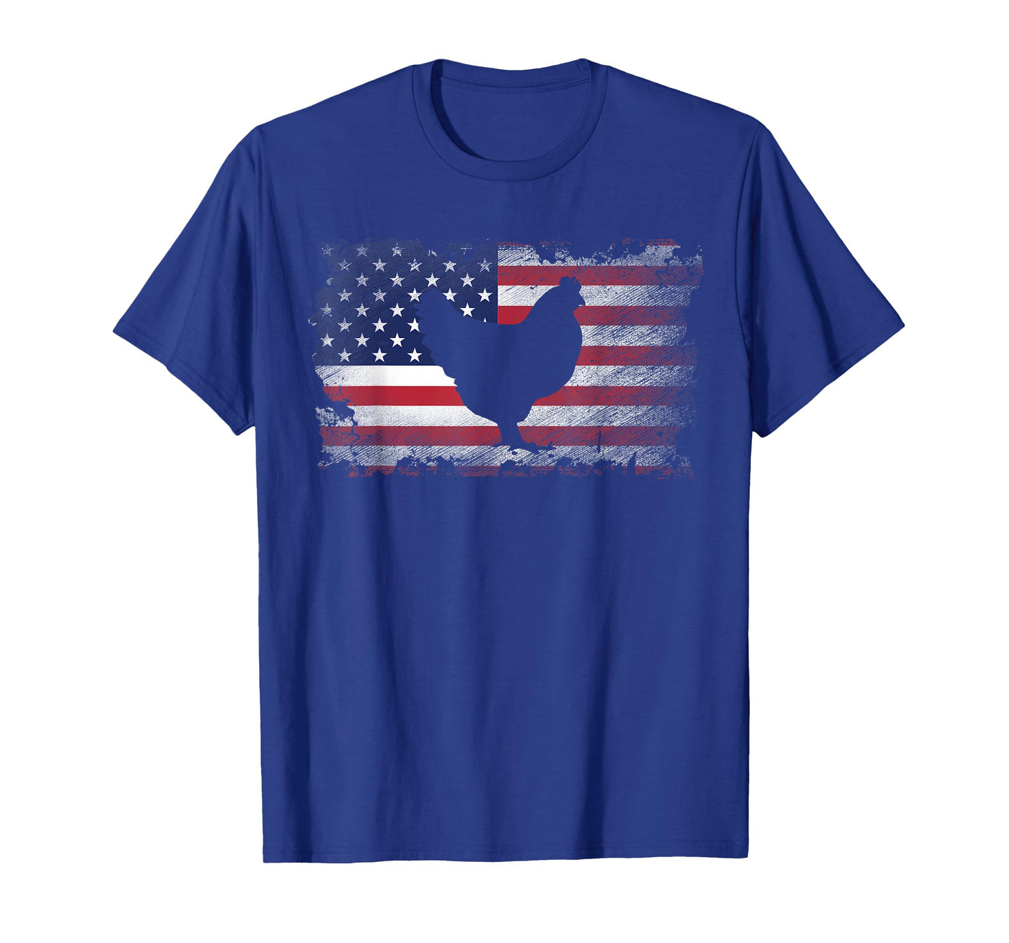 Patriotic Chicken American Flag Cool Chicken Lover Gift Women Kids Men T-Shirt