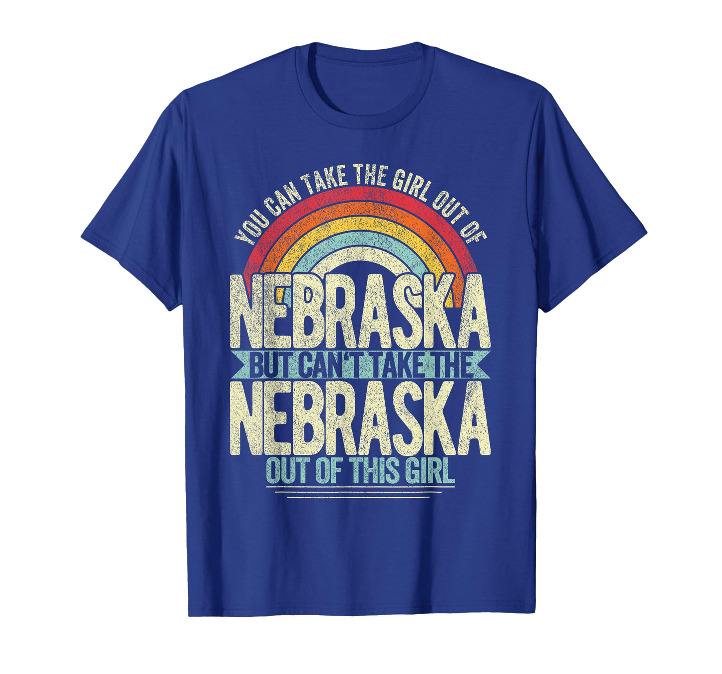Retro Girl Out Of Nebraska Hometown Home Nebraska T-Shirt
