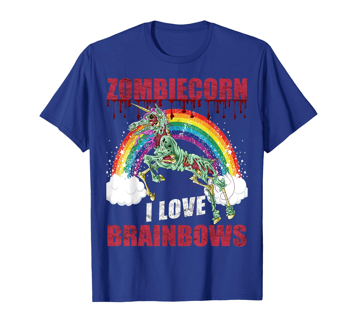 Zombie Unicorn I Love Brainbows Halloween Punk Gothic Goth T-Shirt