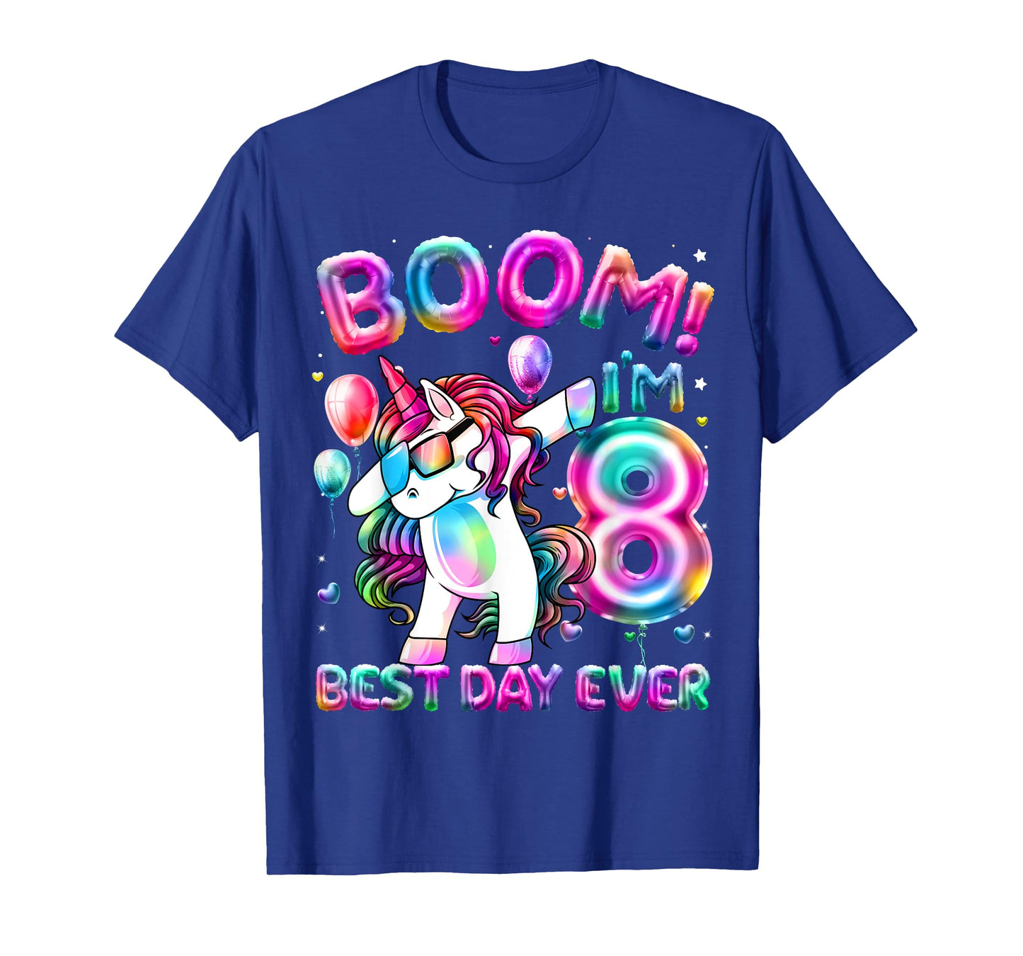 8 Years Old Dabbing Unicorn Gifts 8th Birthday Girl Party T-Shirt