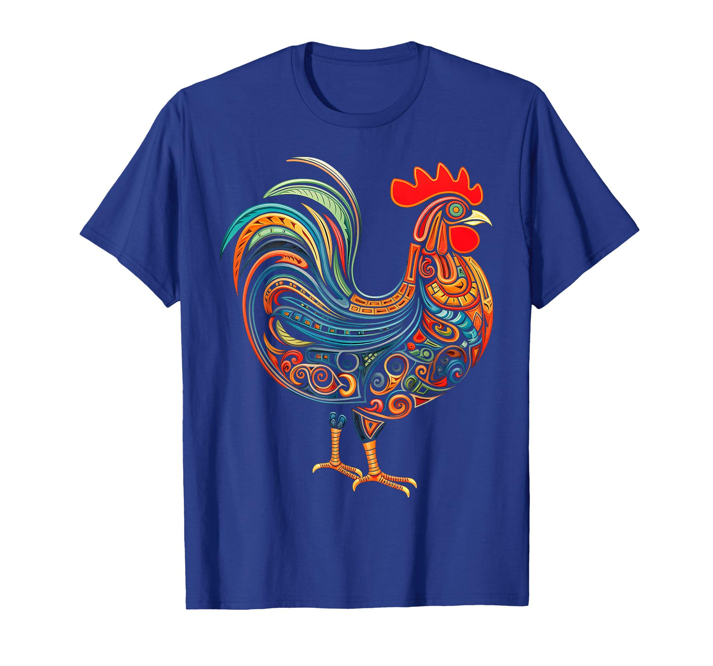Chicken Mandala Abstract Animal Art Graphic Chicken T-Shirt