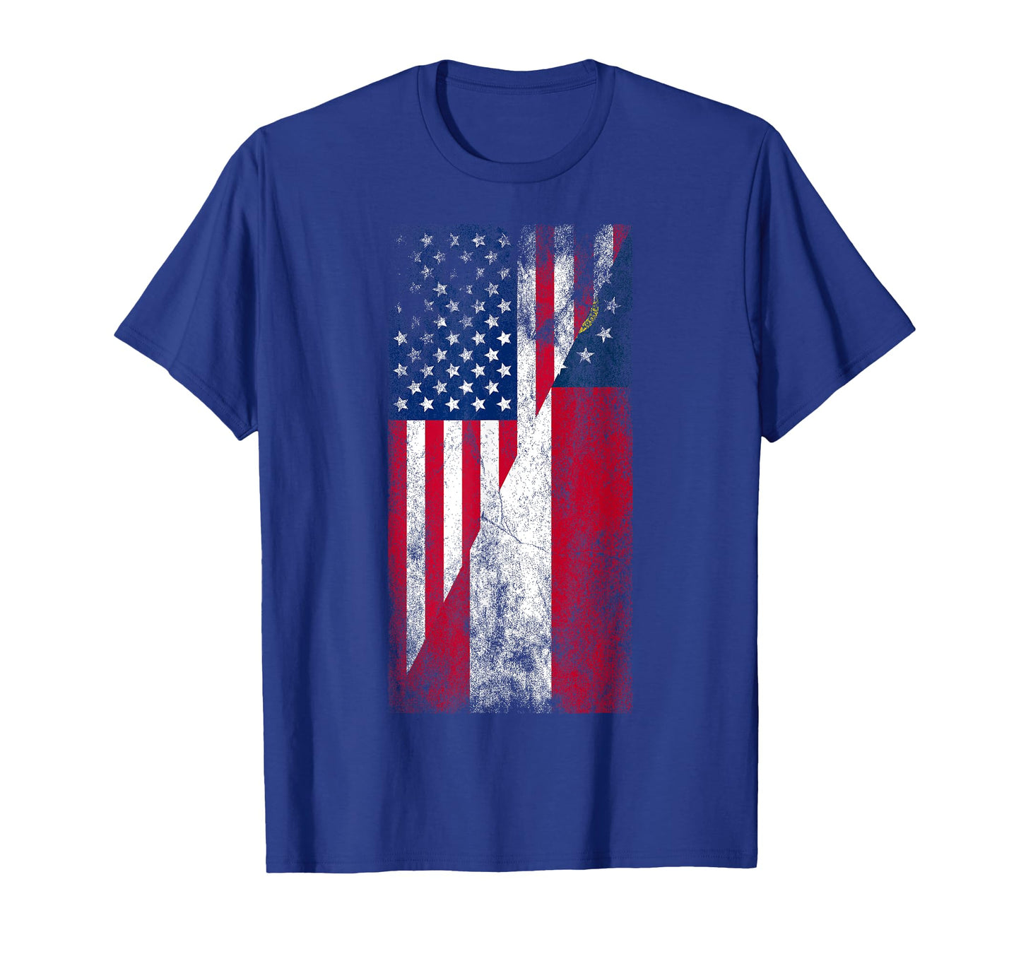 USA & Georgia Flags - American Georgian T-Shirt