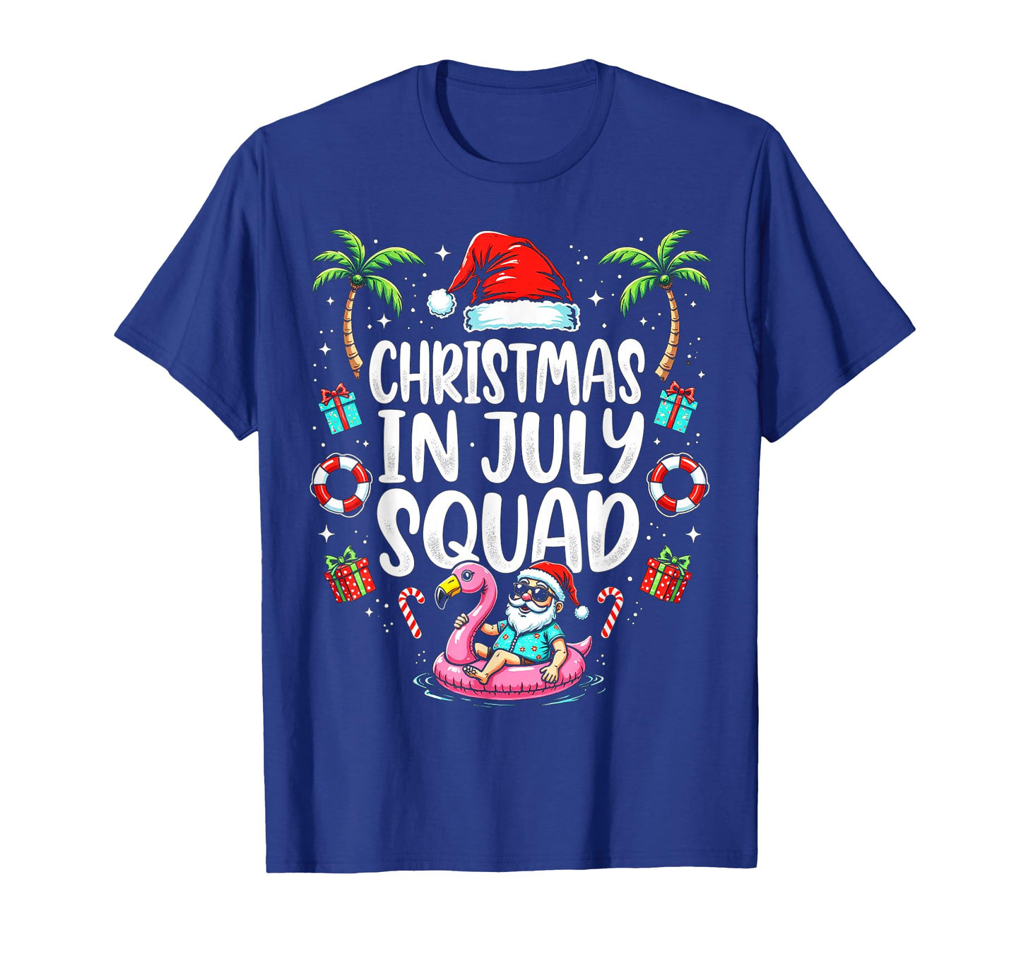 Christmas In July 2025 Squad Summer Beach Vacation Xmas Cool T-Shirt