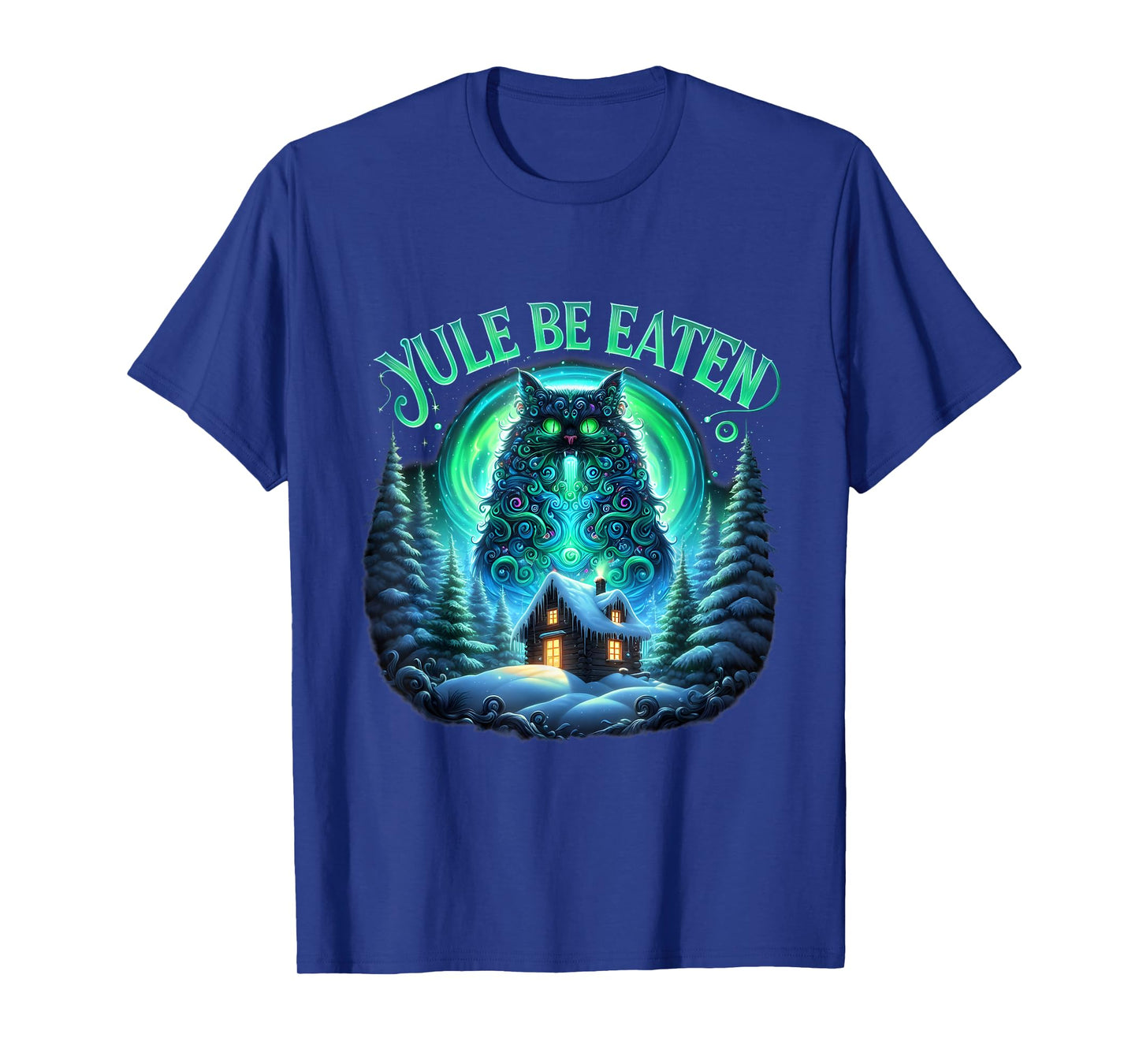 Christmas Cat Yule Be Eaten Yule Jolakotturinn Icelandic T-Shirt for Men Women Kids