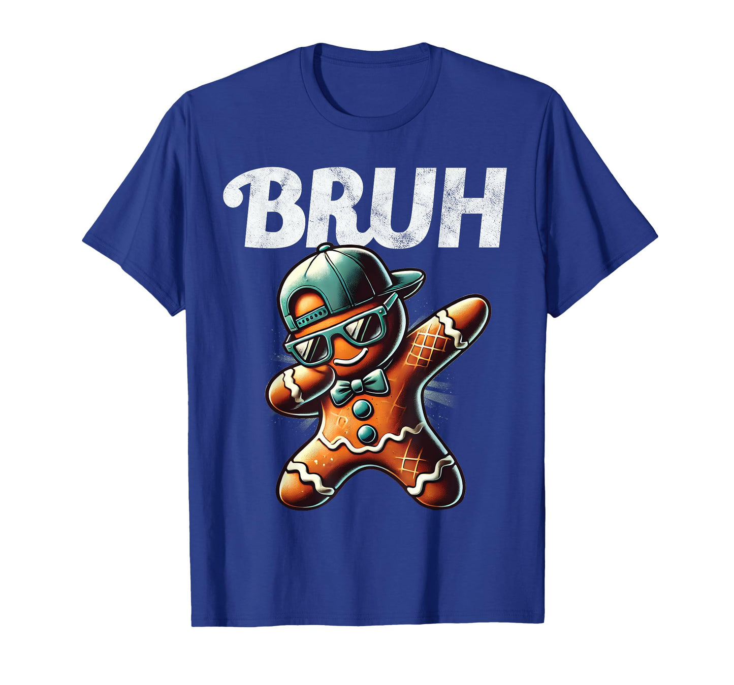 Bruh Meme Cool Gingerbread Dabbing Funny Christmas Boys Kids T-Shirt