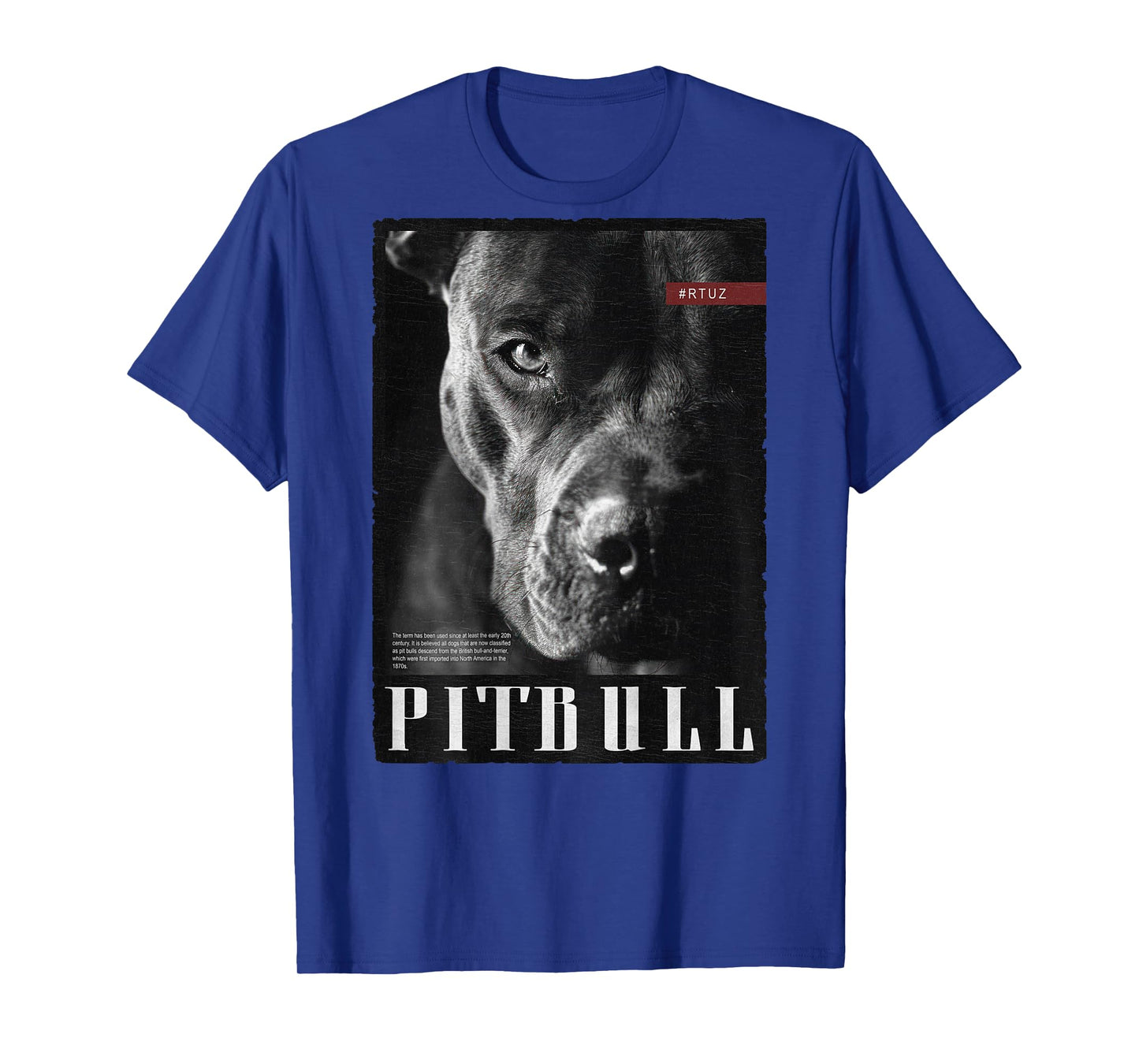 Wild Dog Pit Bull Terrier Portrait Bulldog backprint Pitbull T-Shirt