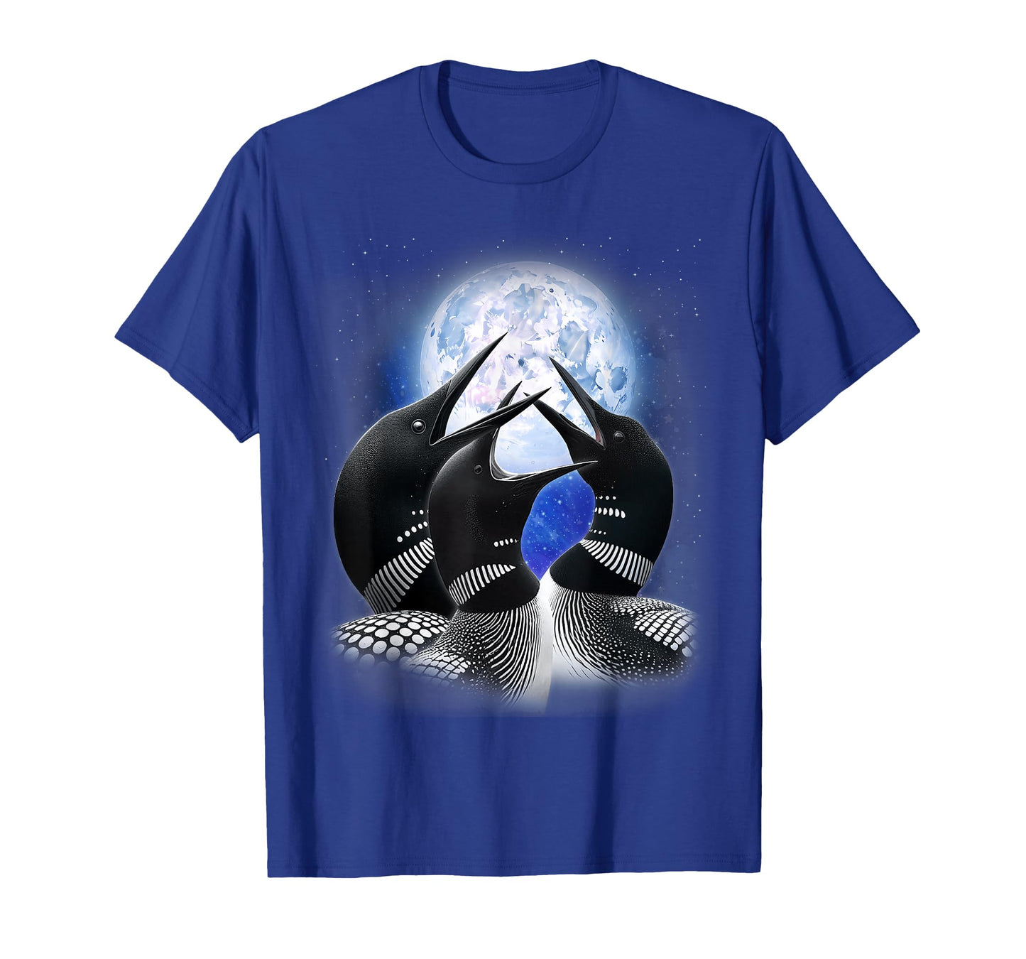 3 Common Loon Howling At The Moon Funny Birdwatcher Birder T-Shirt