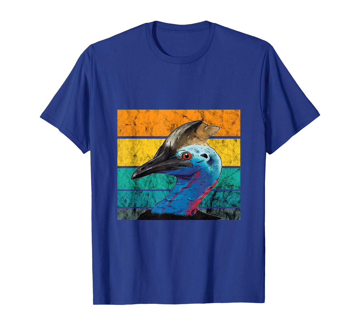 Cassowary Vintage Retro Cassowaries Casque Big Dino Bird T-Shirt