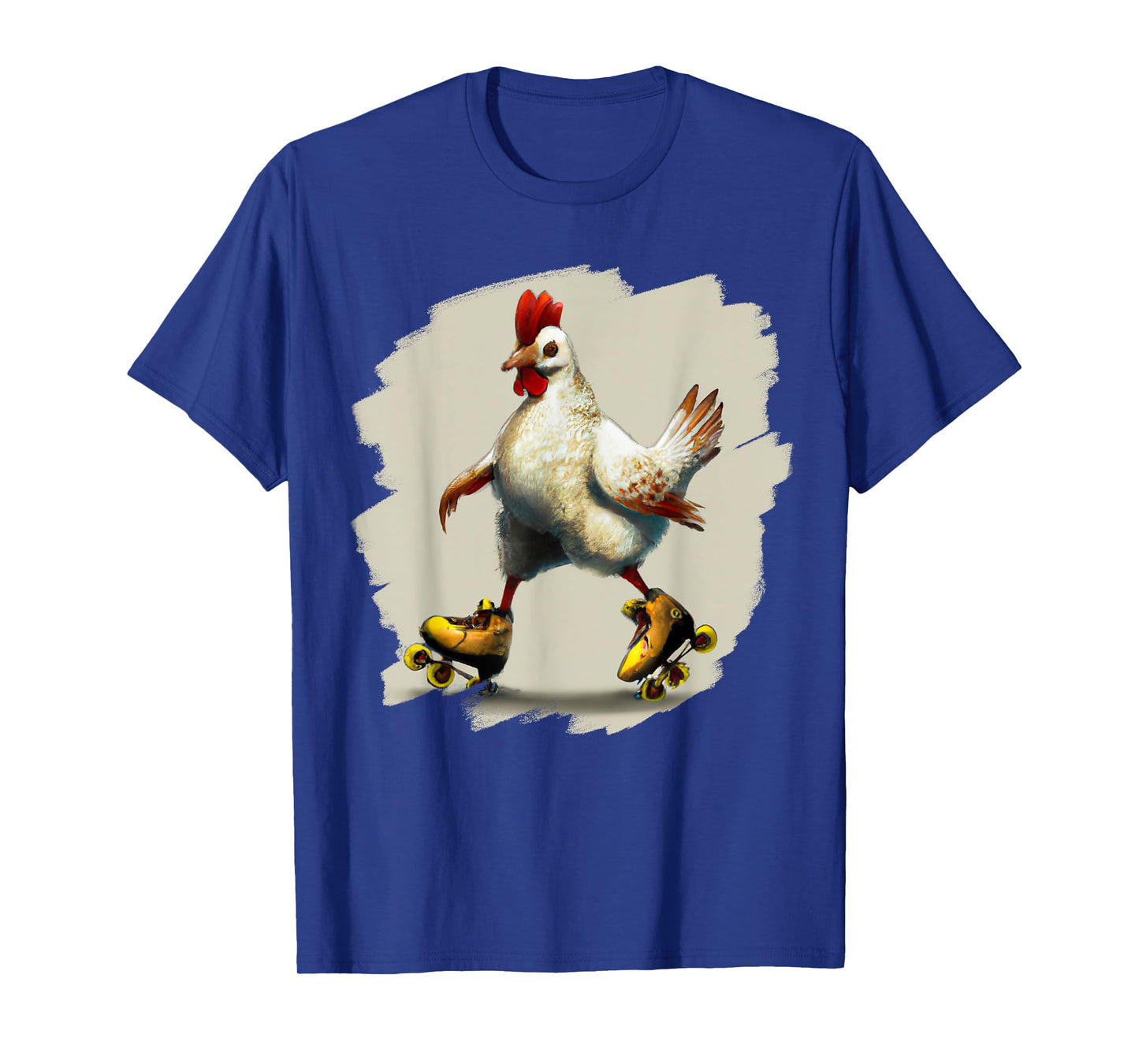 Funny Chicken Roller Skates Farm Animal Skating Roller Derby T-Shirt