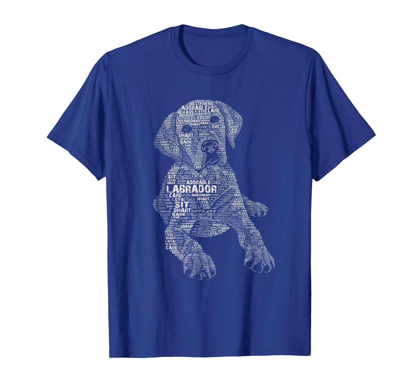 Yellow Chocolate Black Labrador Retriever - Caligram Style T-Shirt
