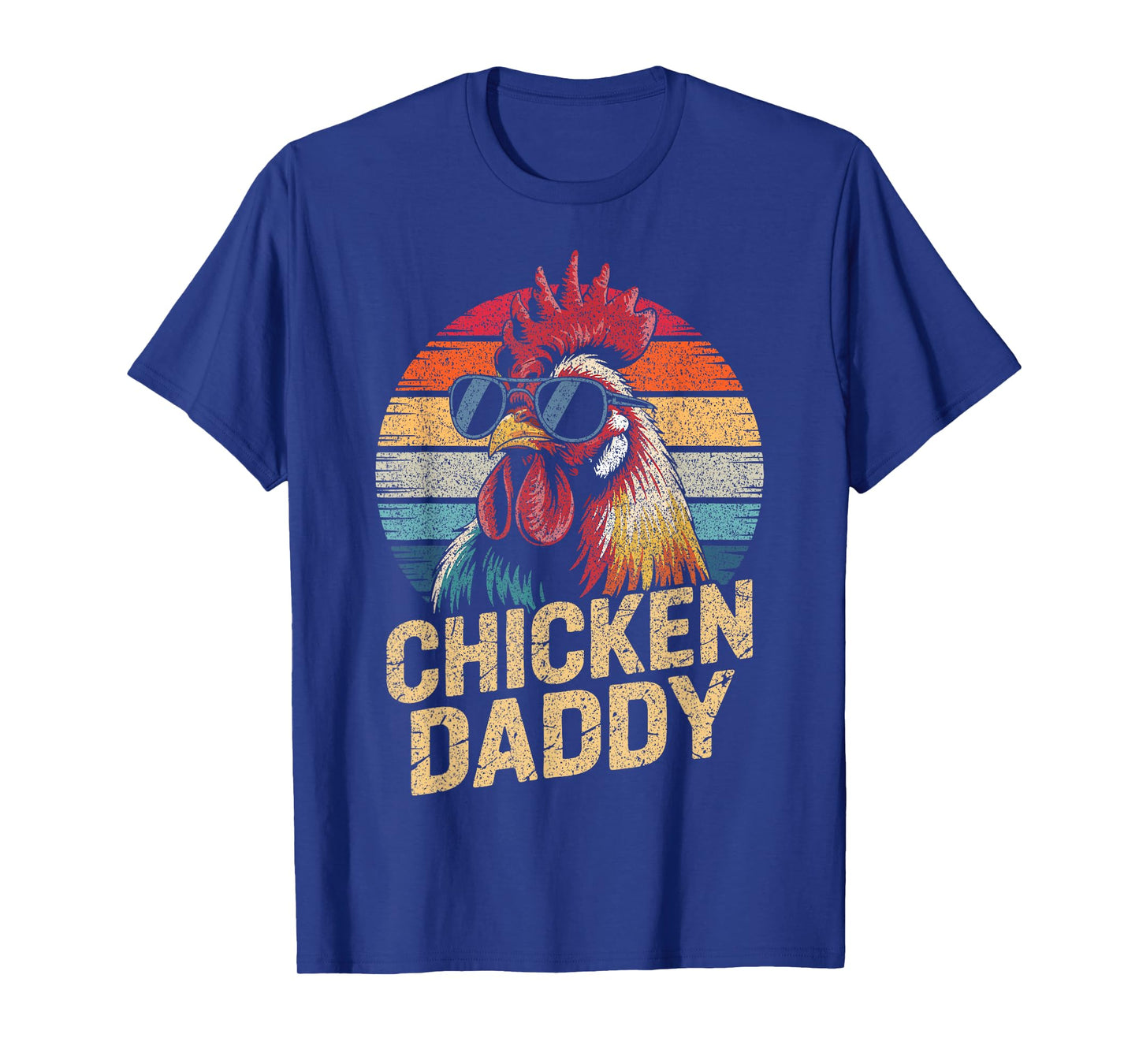Men Chicken Daddy Vintage Rooster Poultry Farmer Fathers Day T-Shirt