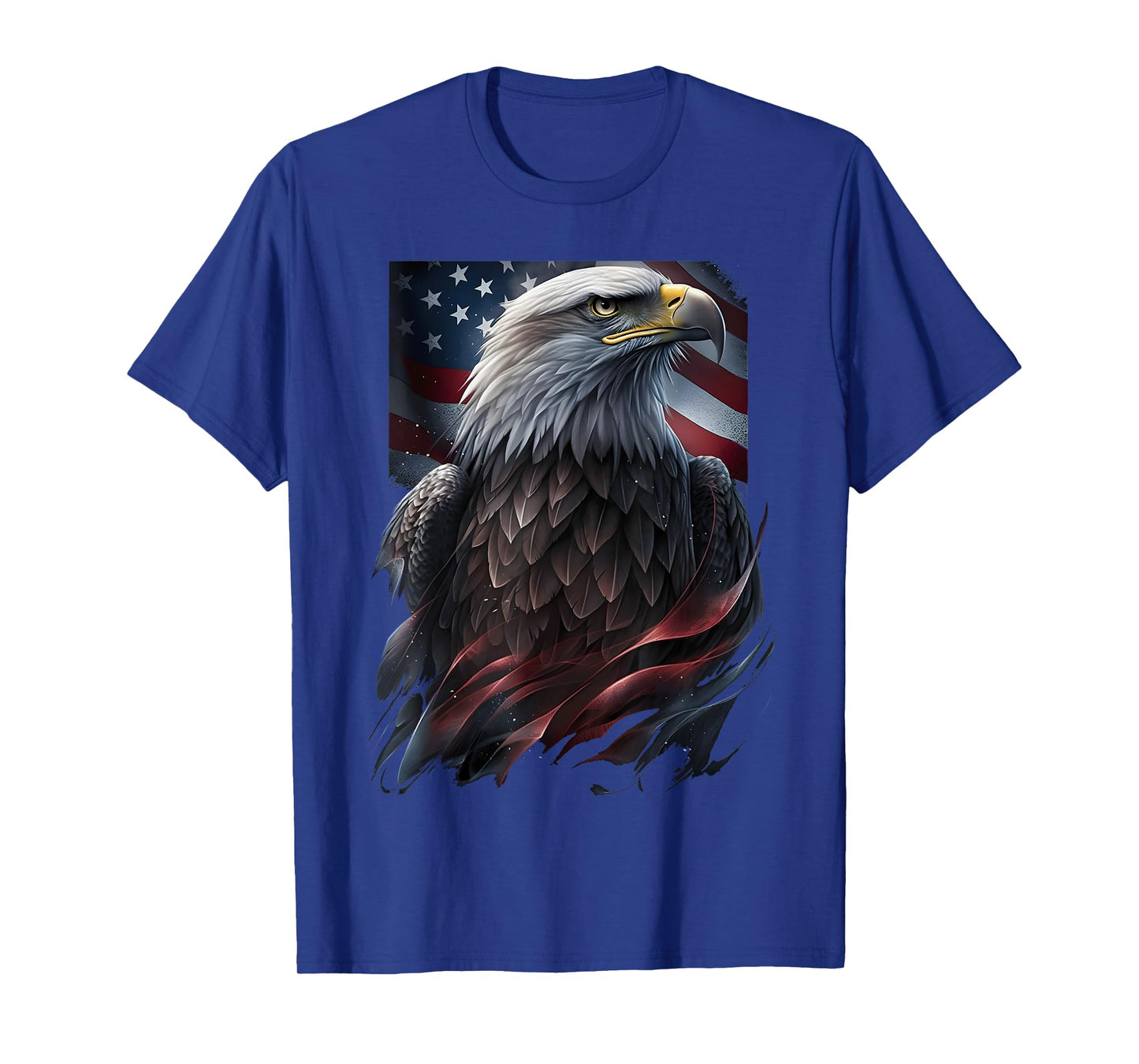 Eagle Bird 4th of July American Flag Veterans Memorial T-Shirt