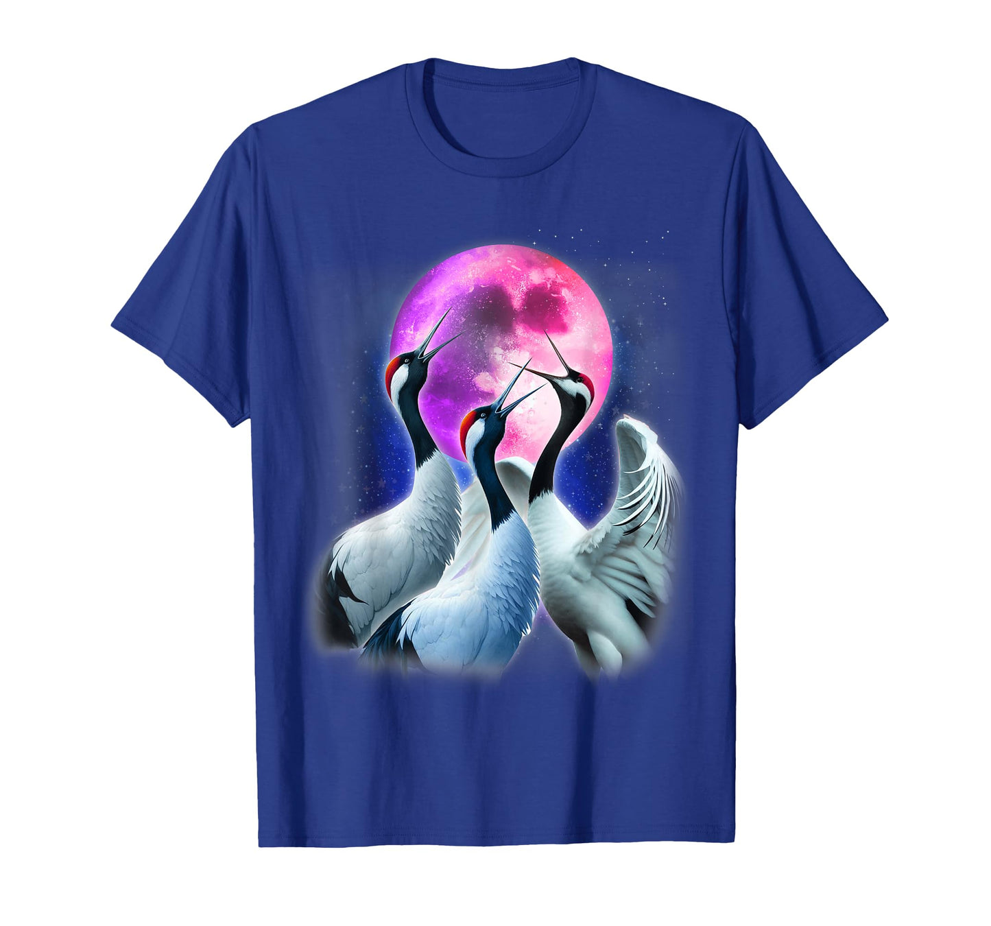 3 Whooping Crane Howling At The Moon Funny Crane Bird Lover T-Shirt
