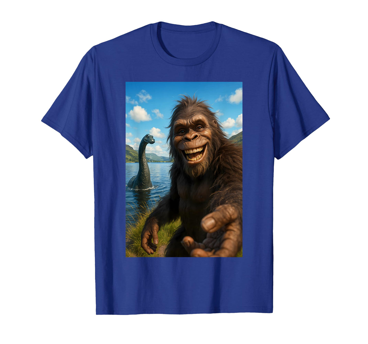 Funny Bigfoot Loch Ness Monster T-Shirt