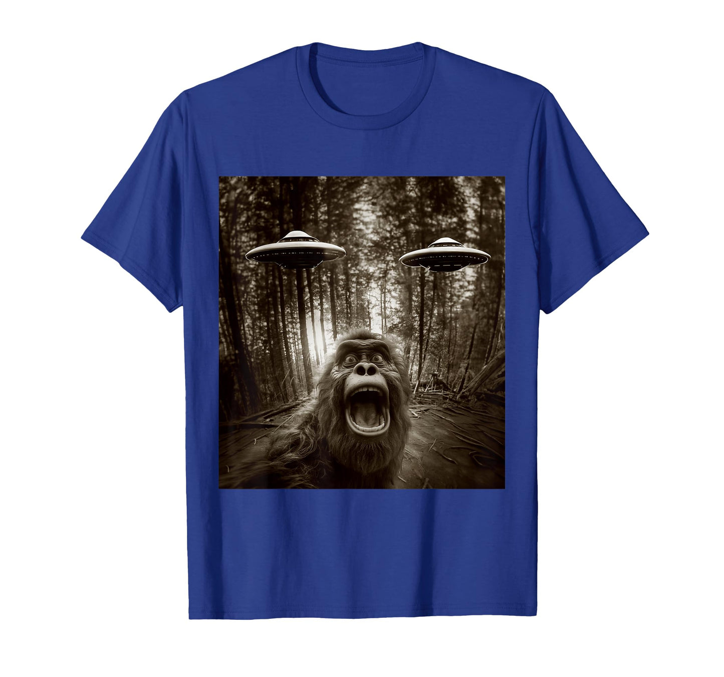 Bigfoot Sasquatch Alien UFO Tee For men women kids Graphic T-Shirt