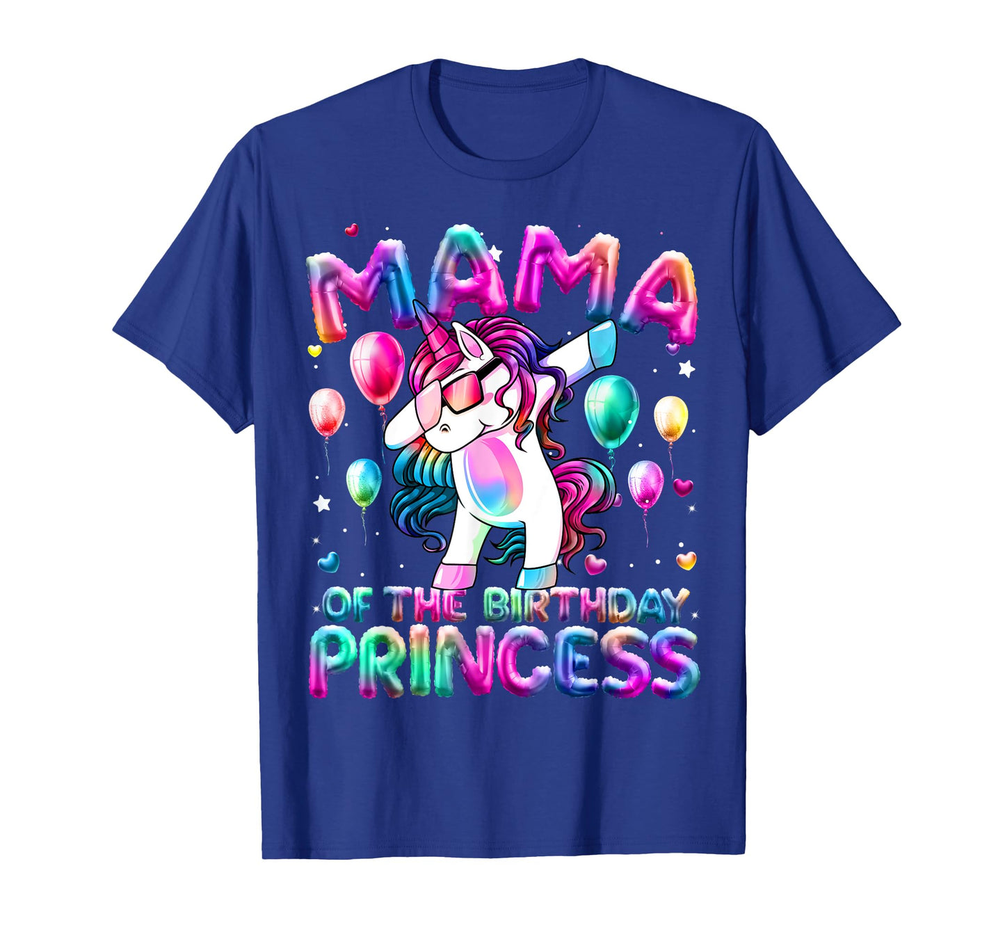 Mama of the Birthday Princess Girl Dabbing Unicorn Mom T-Shirt