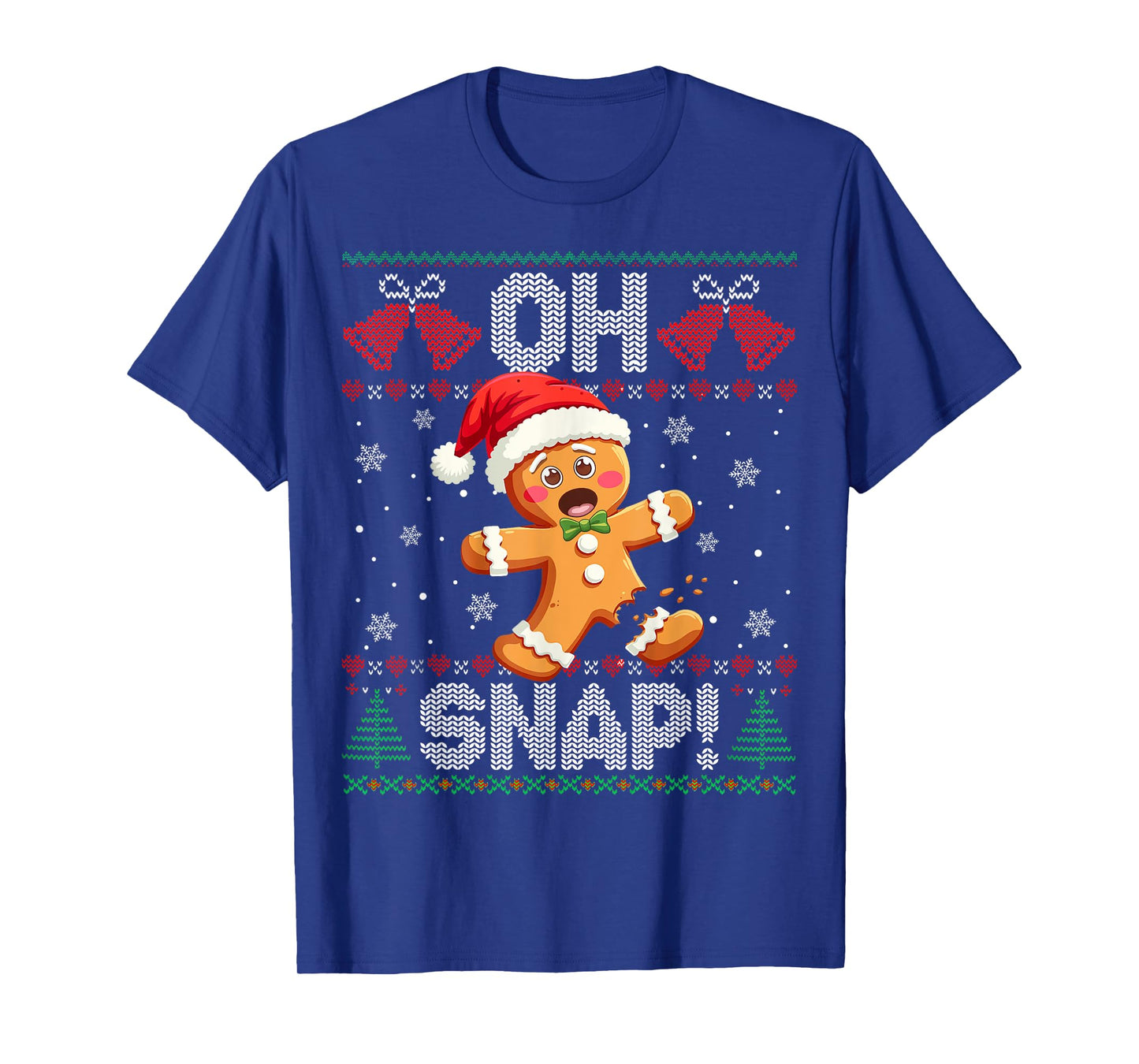 Funny Gingerbread Man Oh Snap Christmas Ugly Xmas Sweater T-Shirt