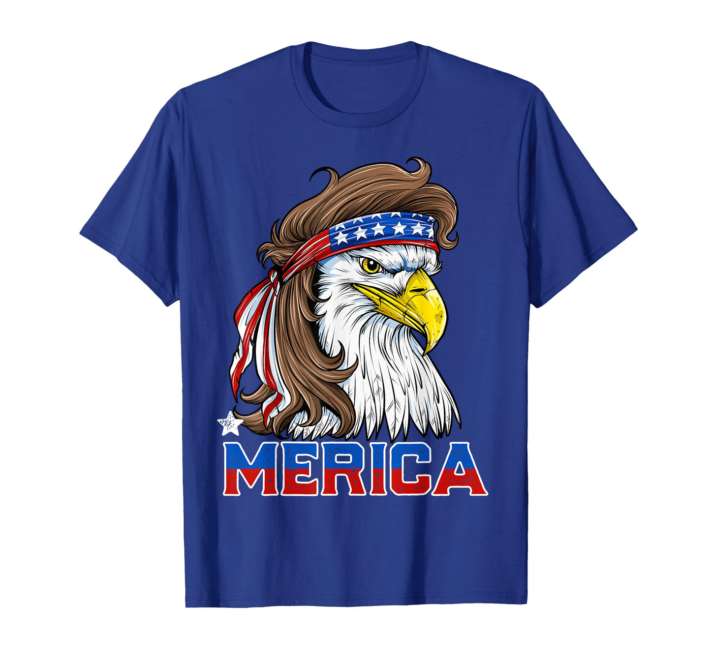 Merica Eagle Mullet 4th of July Men Women American Flag USA T-Shirt