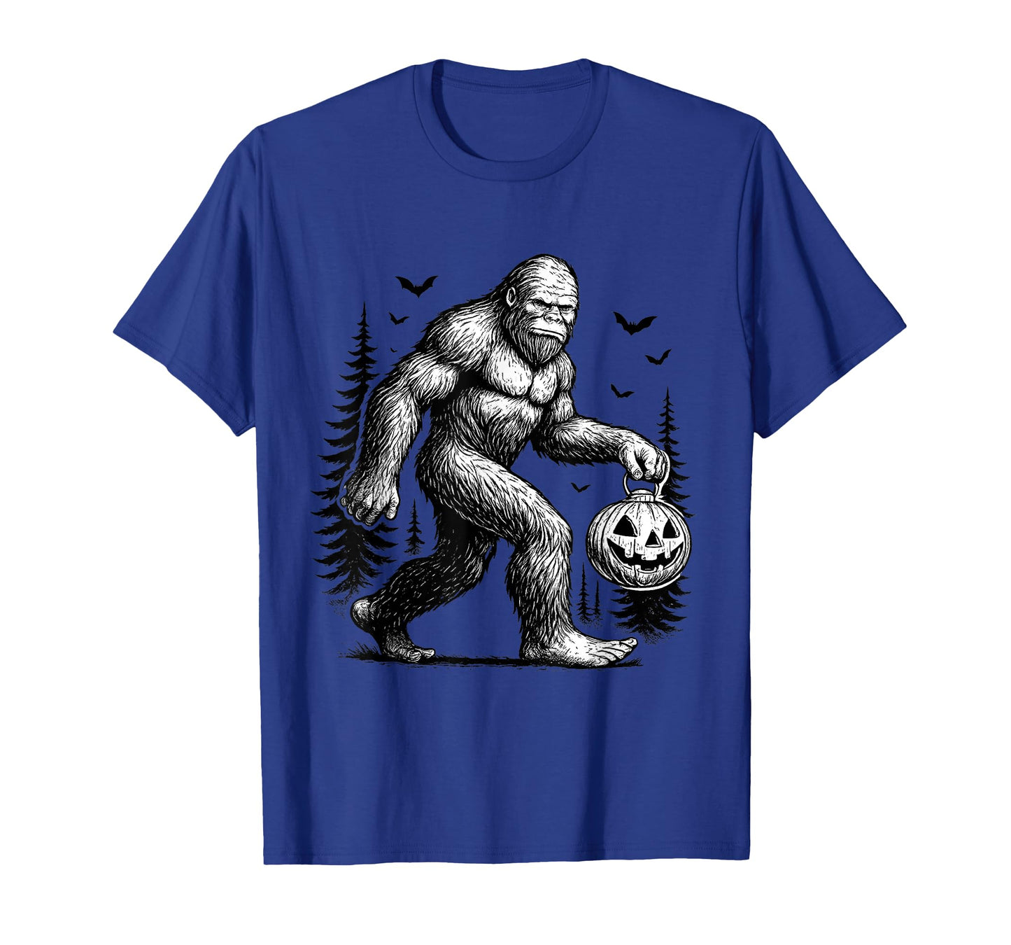 Spooky Halloween Bigfoot Pumskin Shirt Men Women T-Shirt