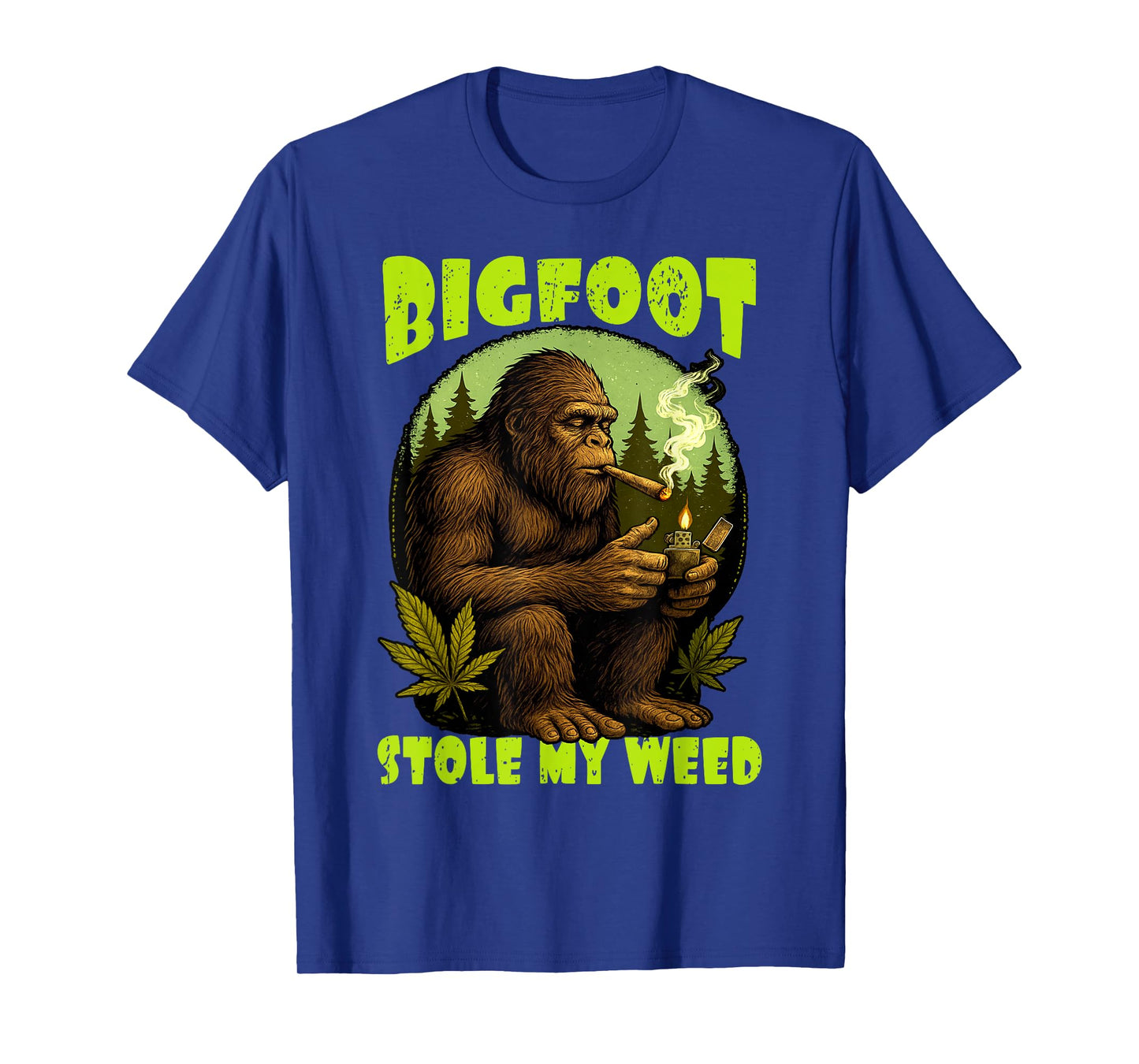 Cannabis Weed Lover Bigfoot Smoking Bigfoot Stole My Weed T-Shirt