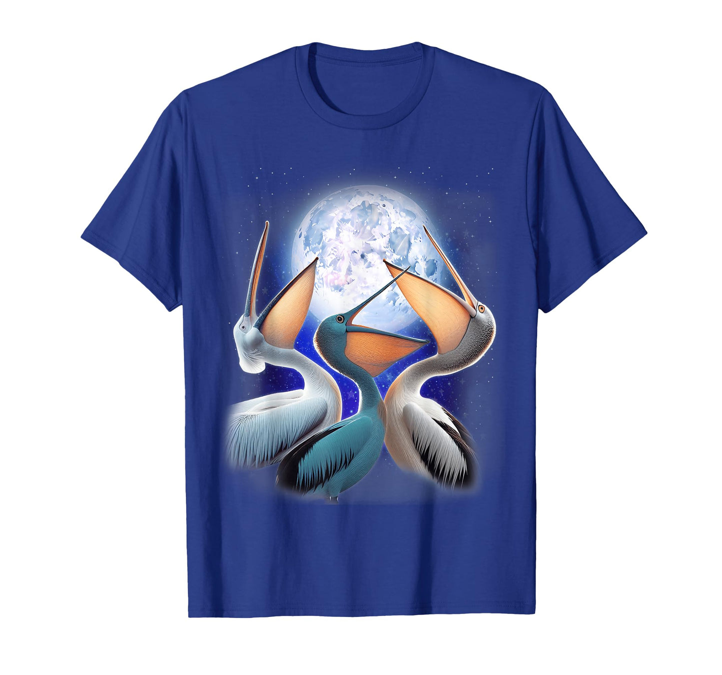 3 Pelicans Howling At The Moon Funny Pelican Bird Lover Kids T-Shirt