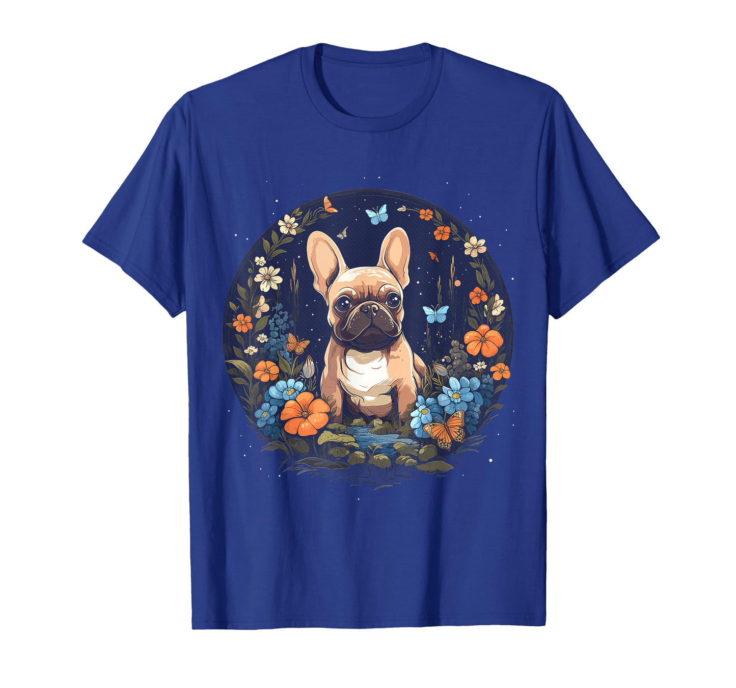 French Bulldog Mom Dog Lover Floral Dog Owner Women T-Shirt