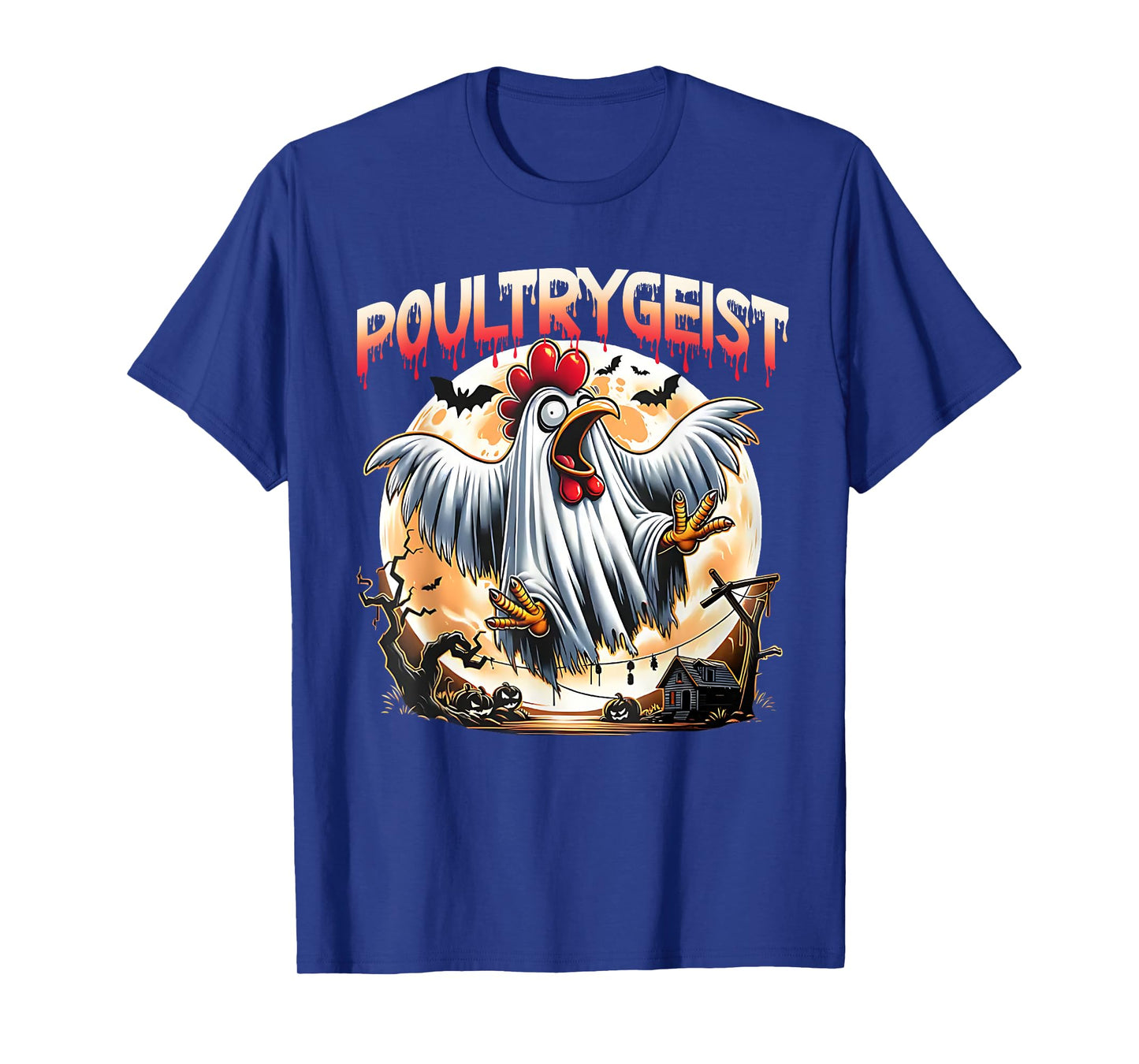 Funny Chicken Halloween Spooky Chicken Poultrygeist Parade T-Shirt