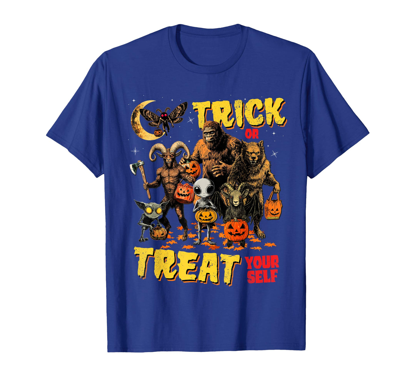 Trick Or Treat Yourself Cryptid Bigfoot Dogman Halloween T-Shirt