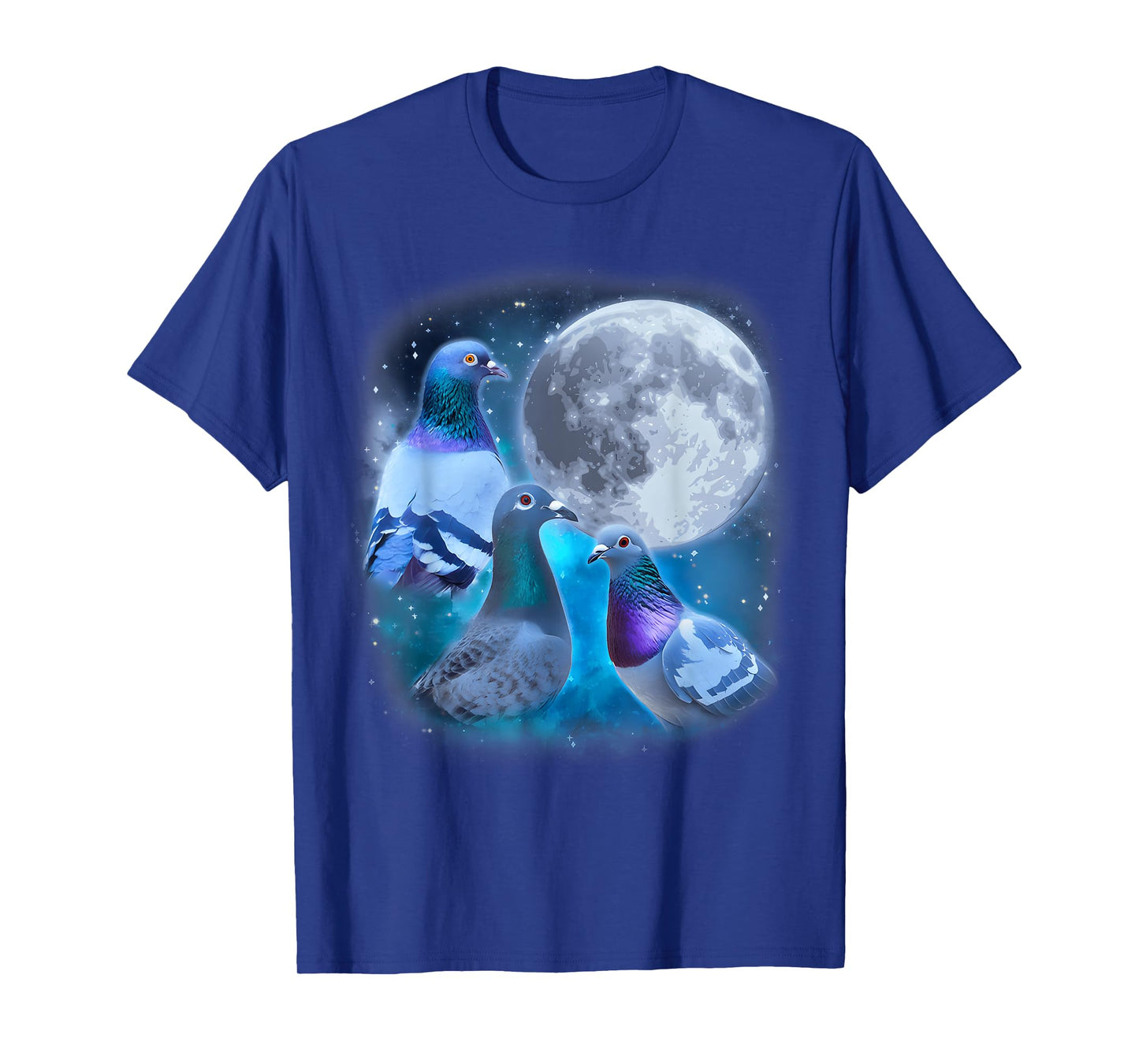 Funny Pigeons Howling at the Moon - Funny Pigeon meme T-Shirt