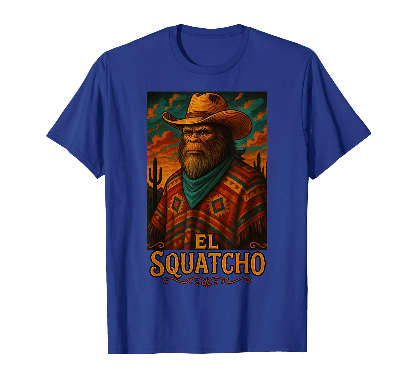 Mexican Sasquatch Sombrero Mountains Bigfoot El Squatcho T-Shirt