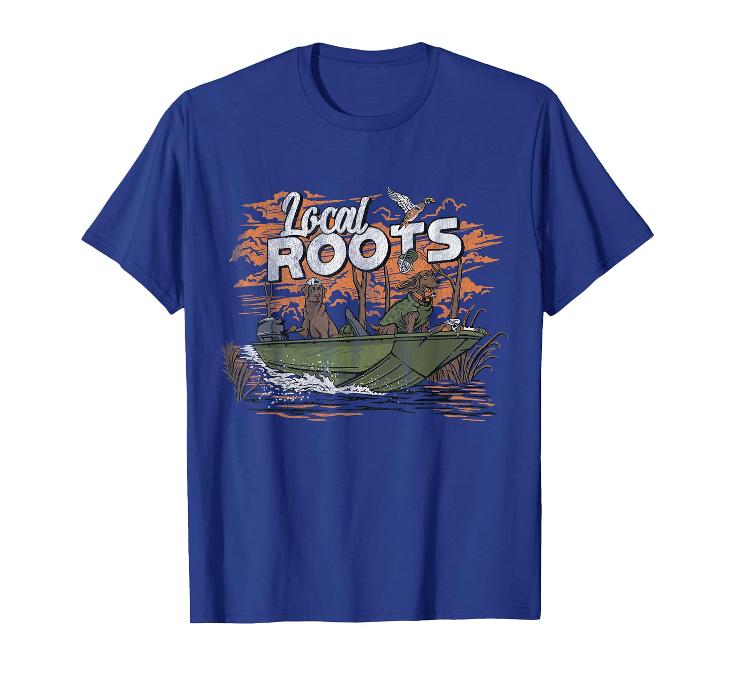 Local Roots Duck Hunting Waterfowl Outdoor Local Boy Vintage T-Shirt