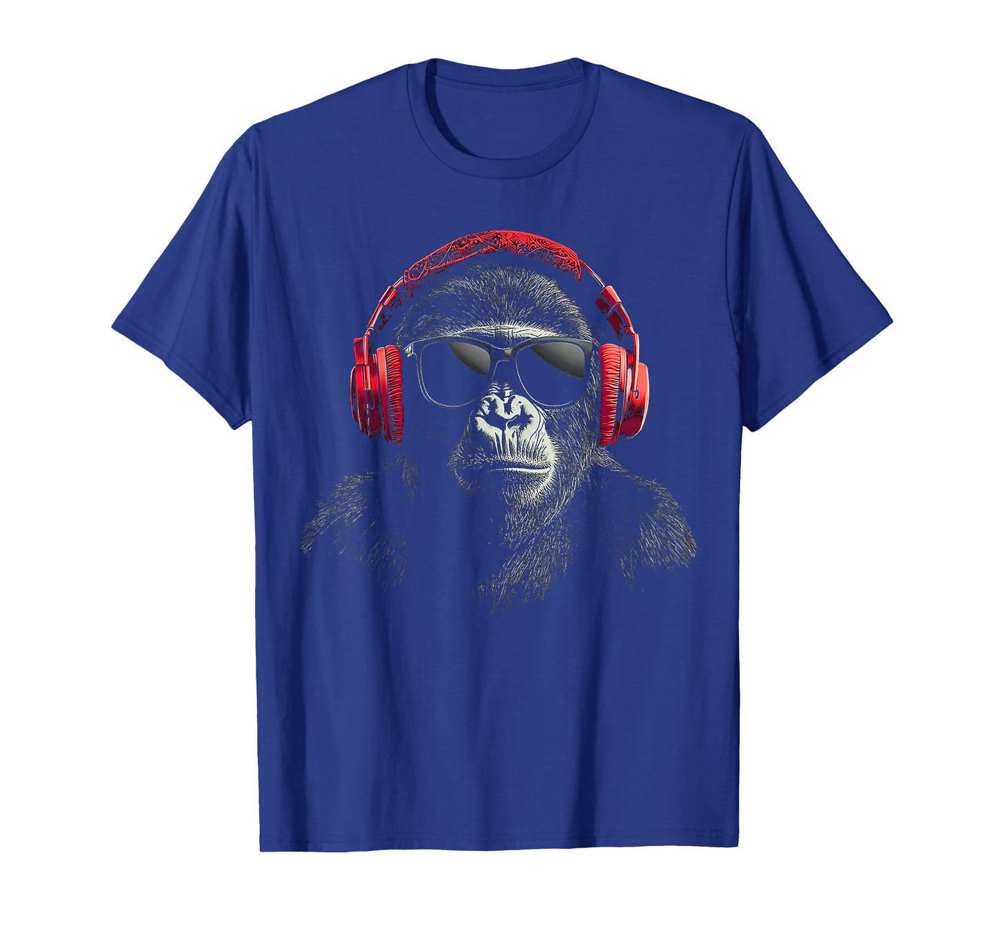 Gorilla Monkey Motif Animal Music Headphone Gorilla T-Shirt