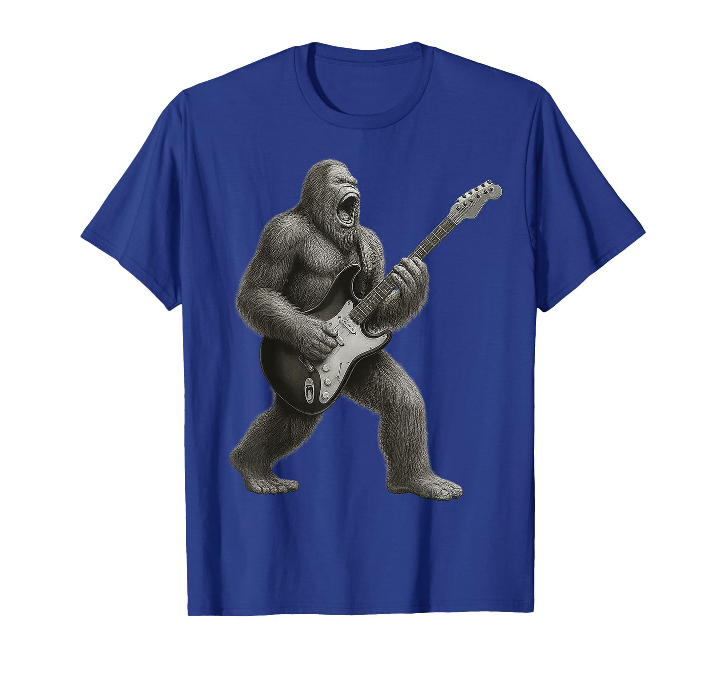 Bigfoot Playing Guitar Rock and Roll Gift Men Women Boy Girl T-Shirt