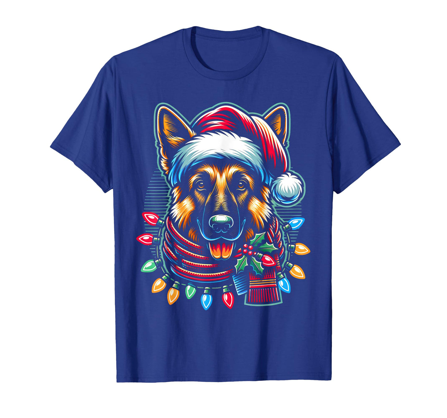 Christmas German Shepherd Xmas Shepherd Mom Dog Lover Womens T-Shirt